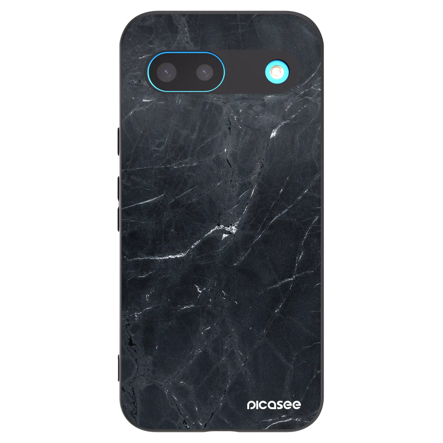 Picasee husă neagră din silicon pentru Google Pixel 8 - Black marble
