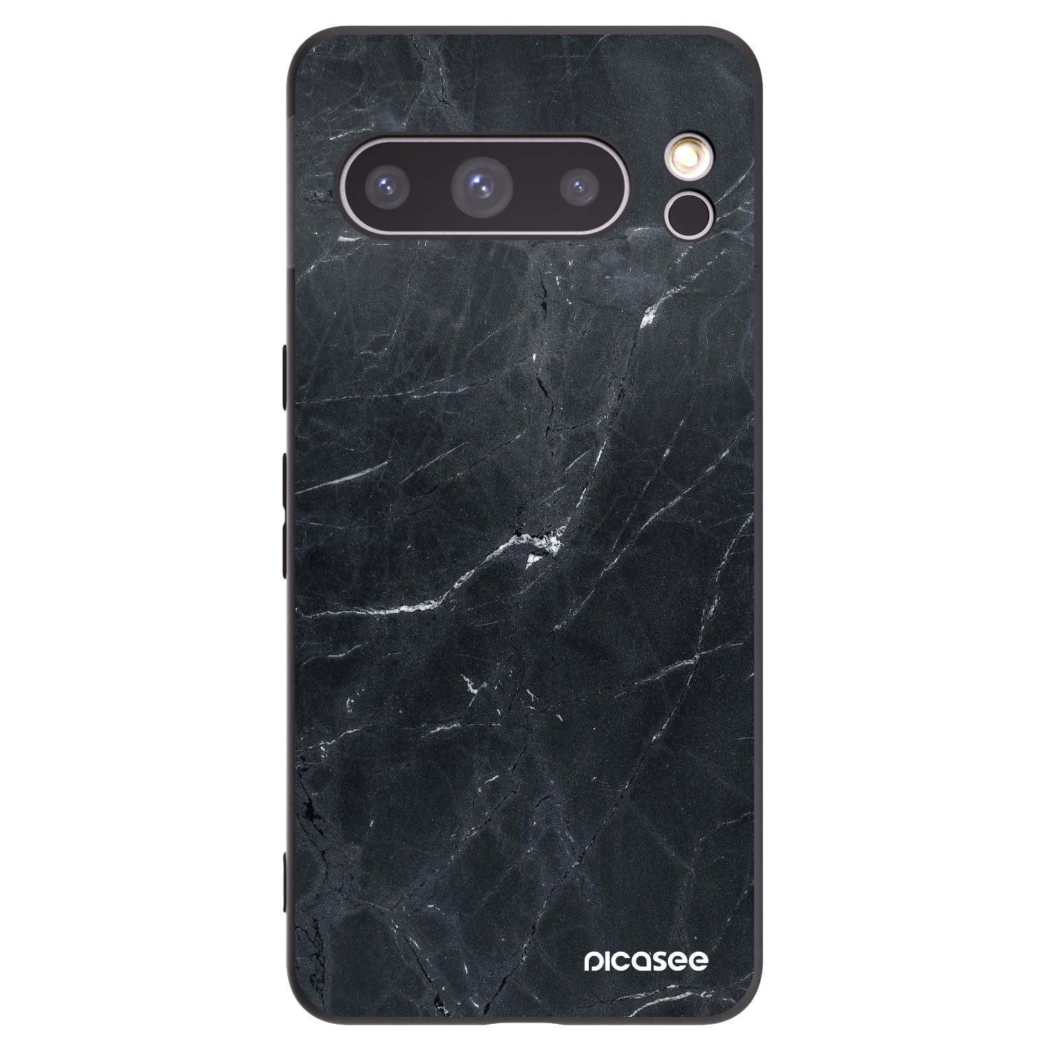 Picasee husă neagră din silicon pentru Google Pixel 8 Pro - Black marble