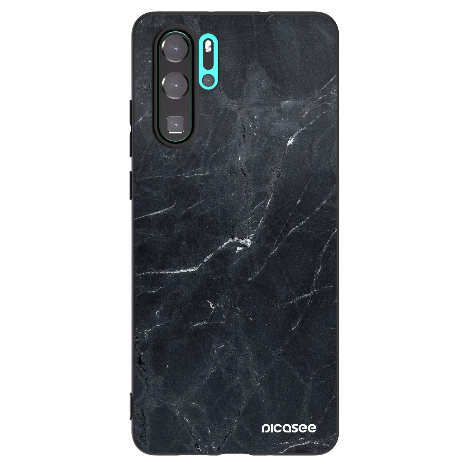 Picasee husă neagră din silicon pentru Huawei P30 Pro - Black marble