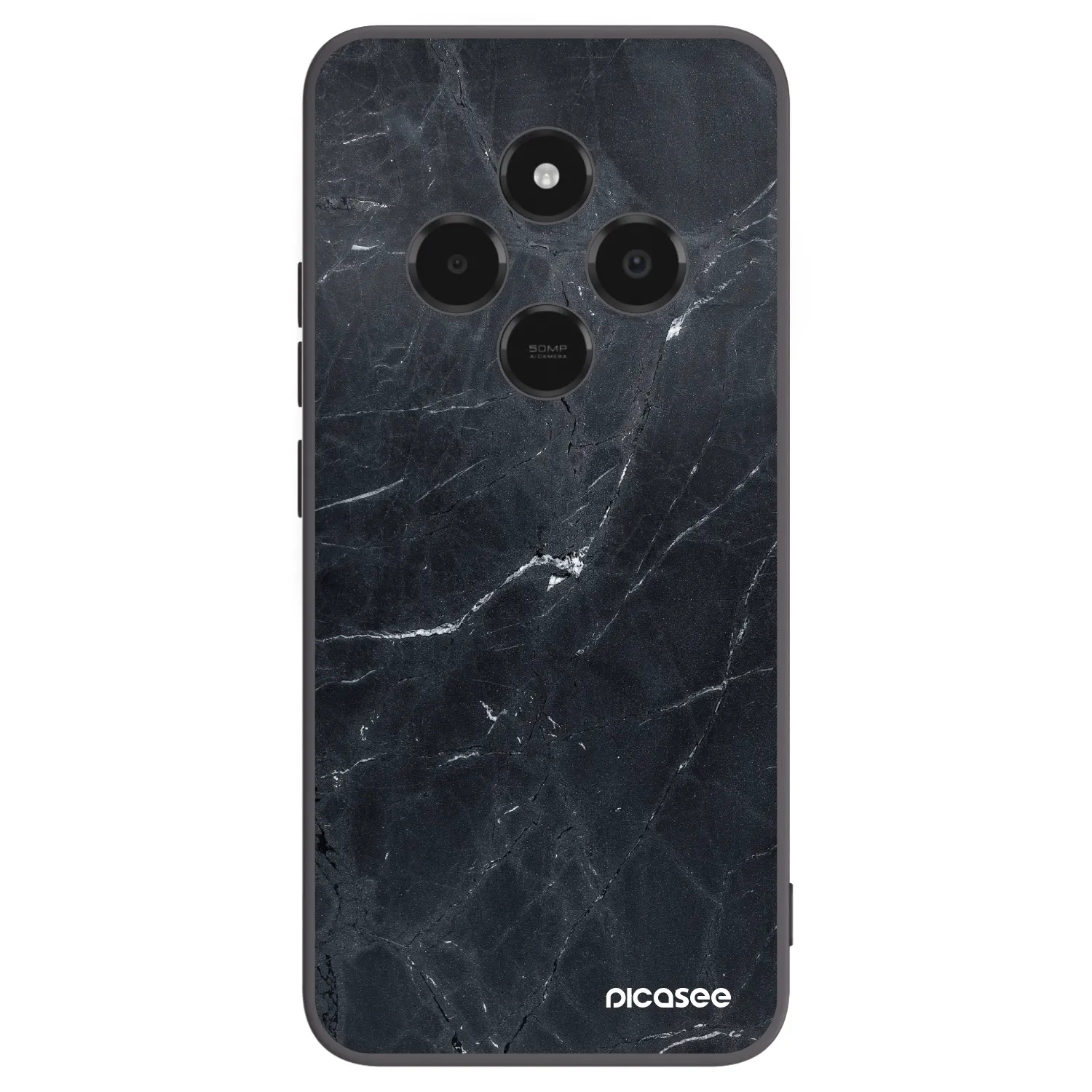 Picasee husă neagră din silicon pentru Xiaomi Poco C75 - Black marble