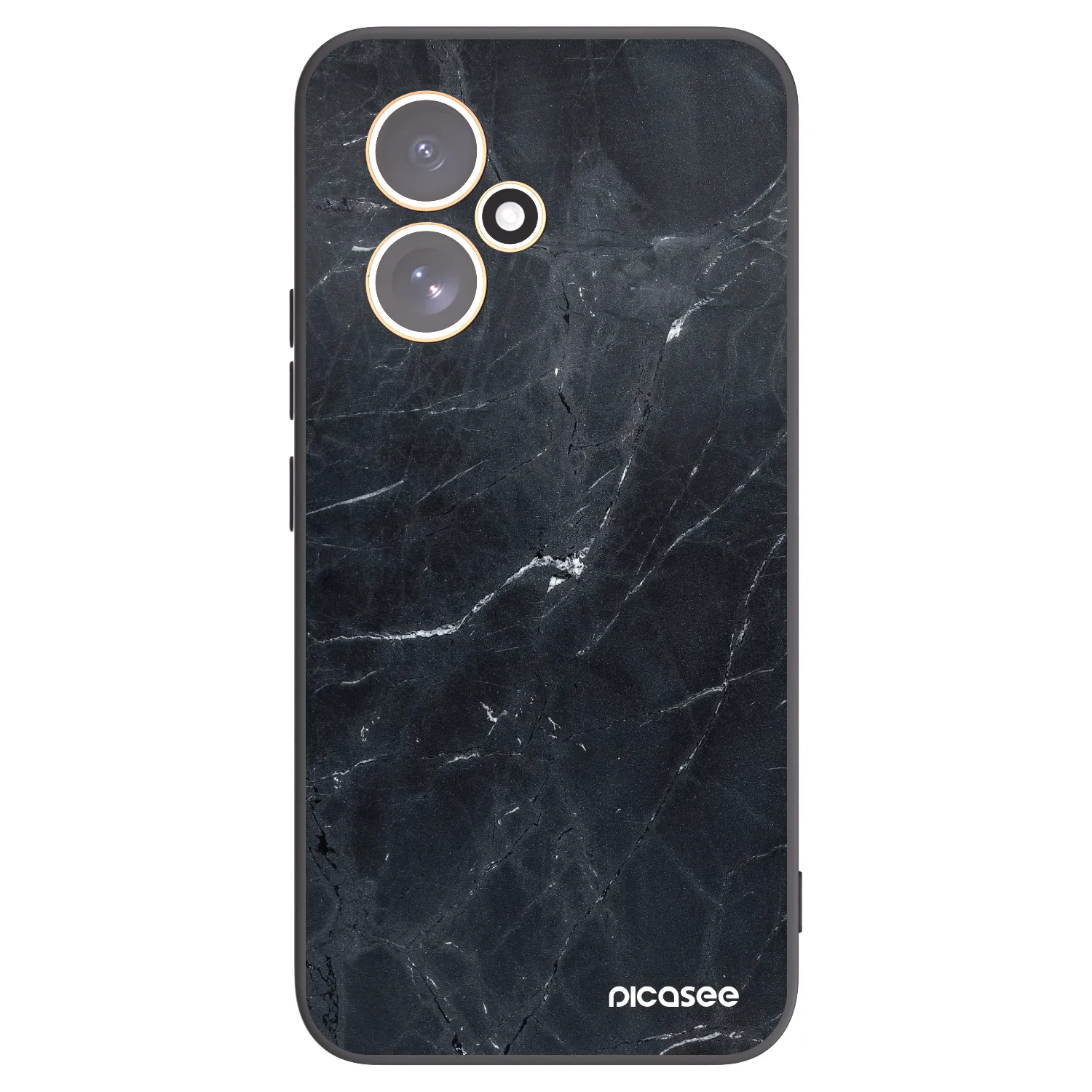 Picasee husă neagră din silicon pentru Honor 400 5G - Black marble