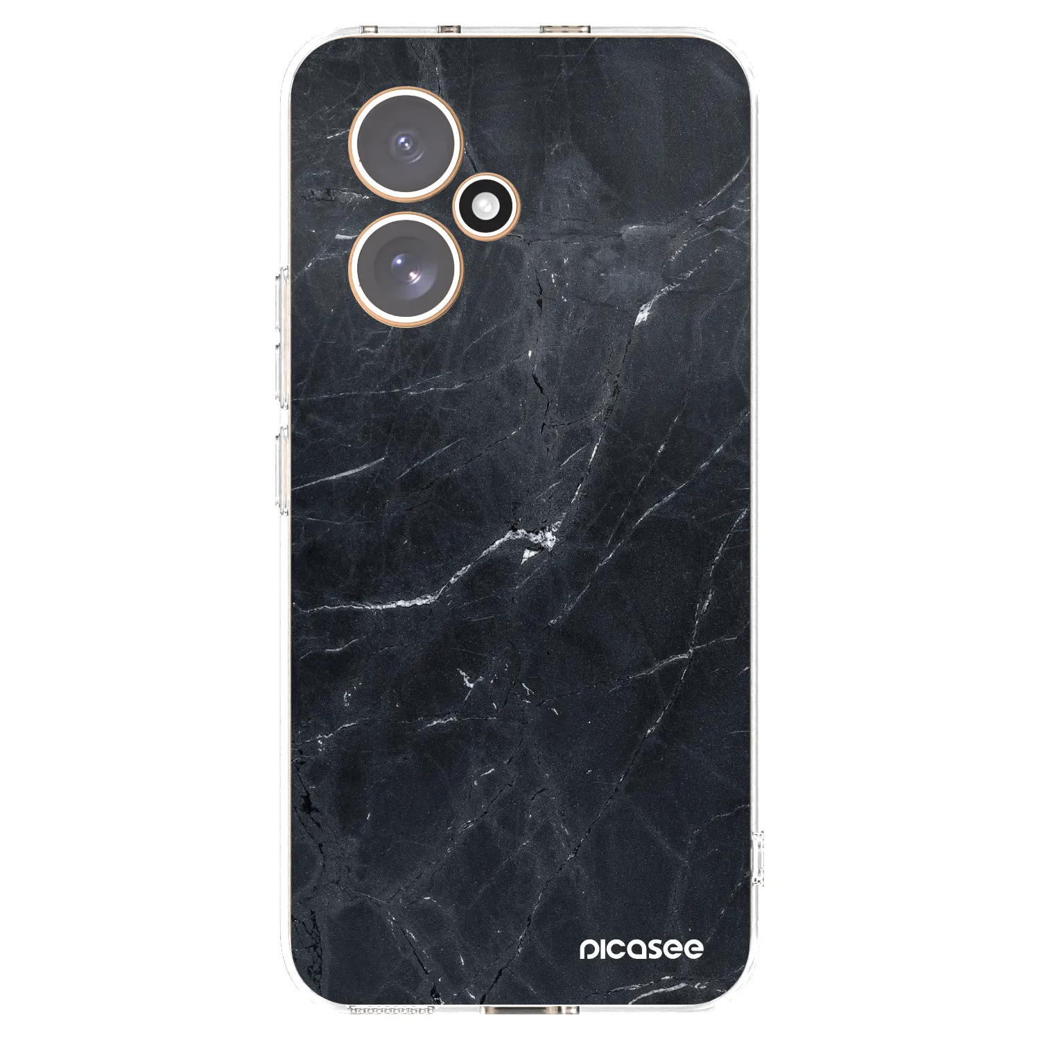 Picasee husă transparentă din silicon pentru Honor 400 5G - Black marble