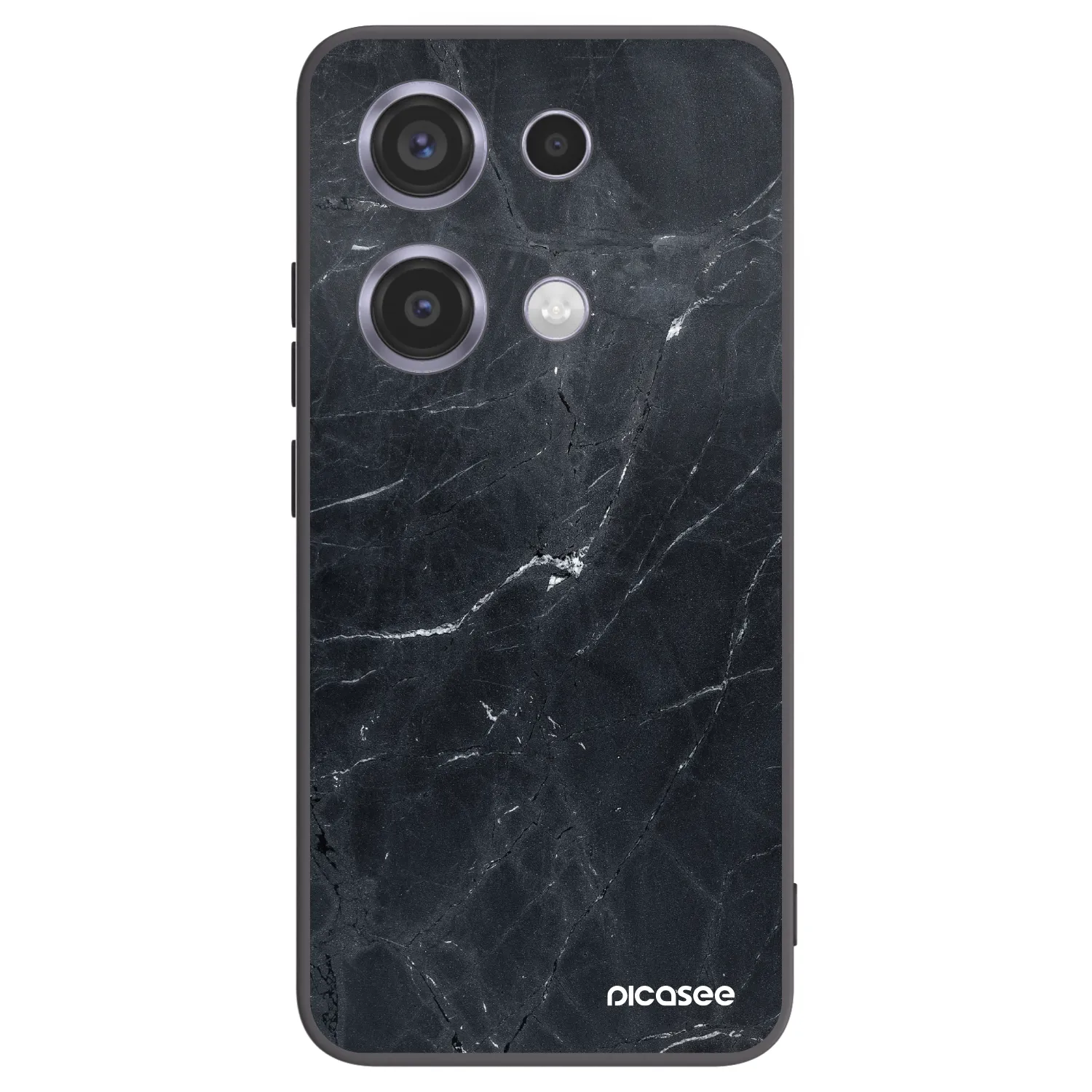 Picasee husă neagră din silicon pentru Xiaomi Redmi Note 14S - Black marble