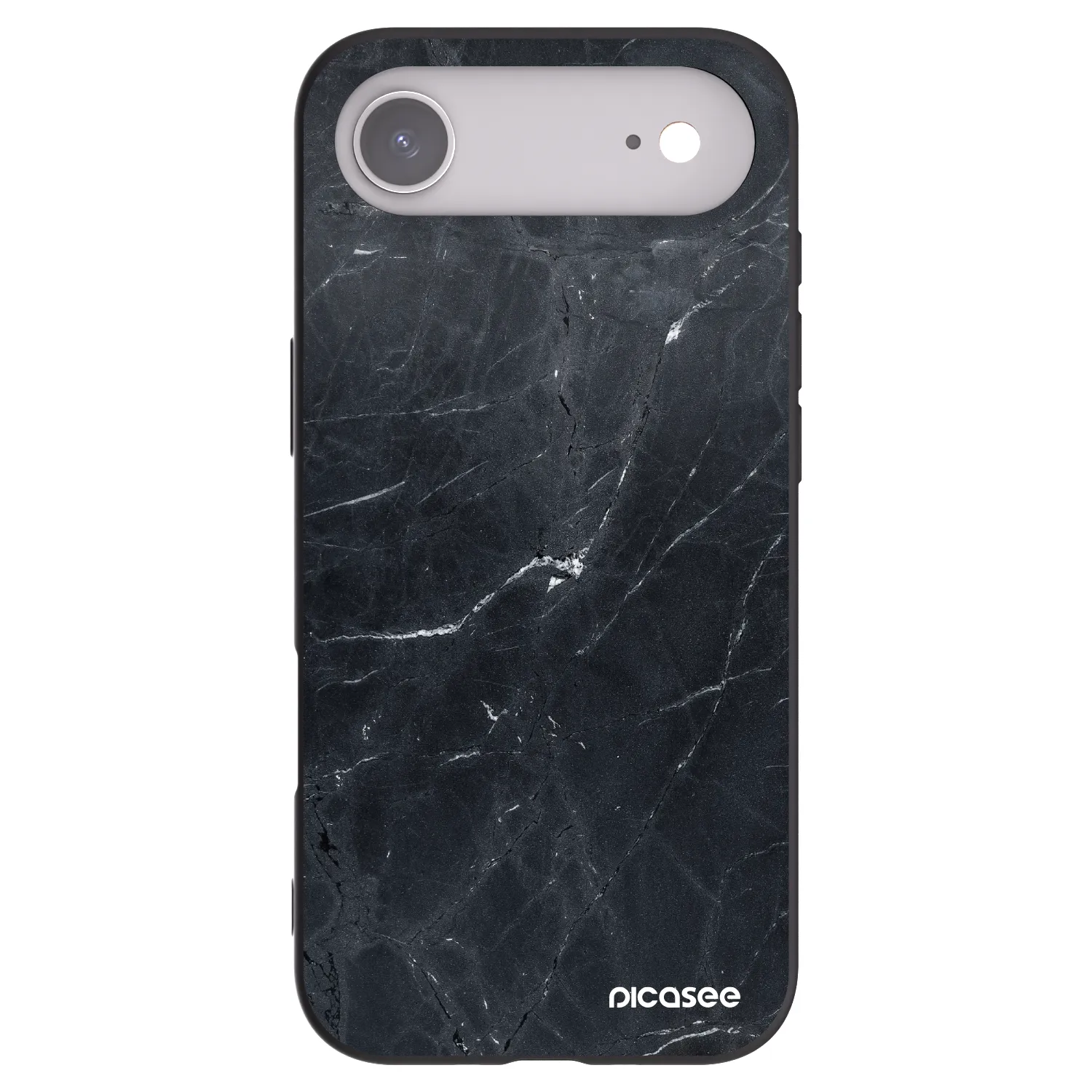 Picasee husă neagră din silicon pentru Apple iPhone Air - Black marble