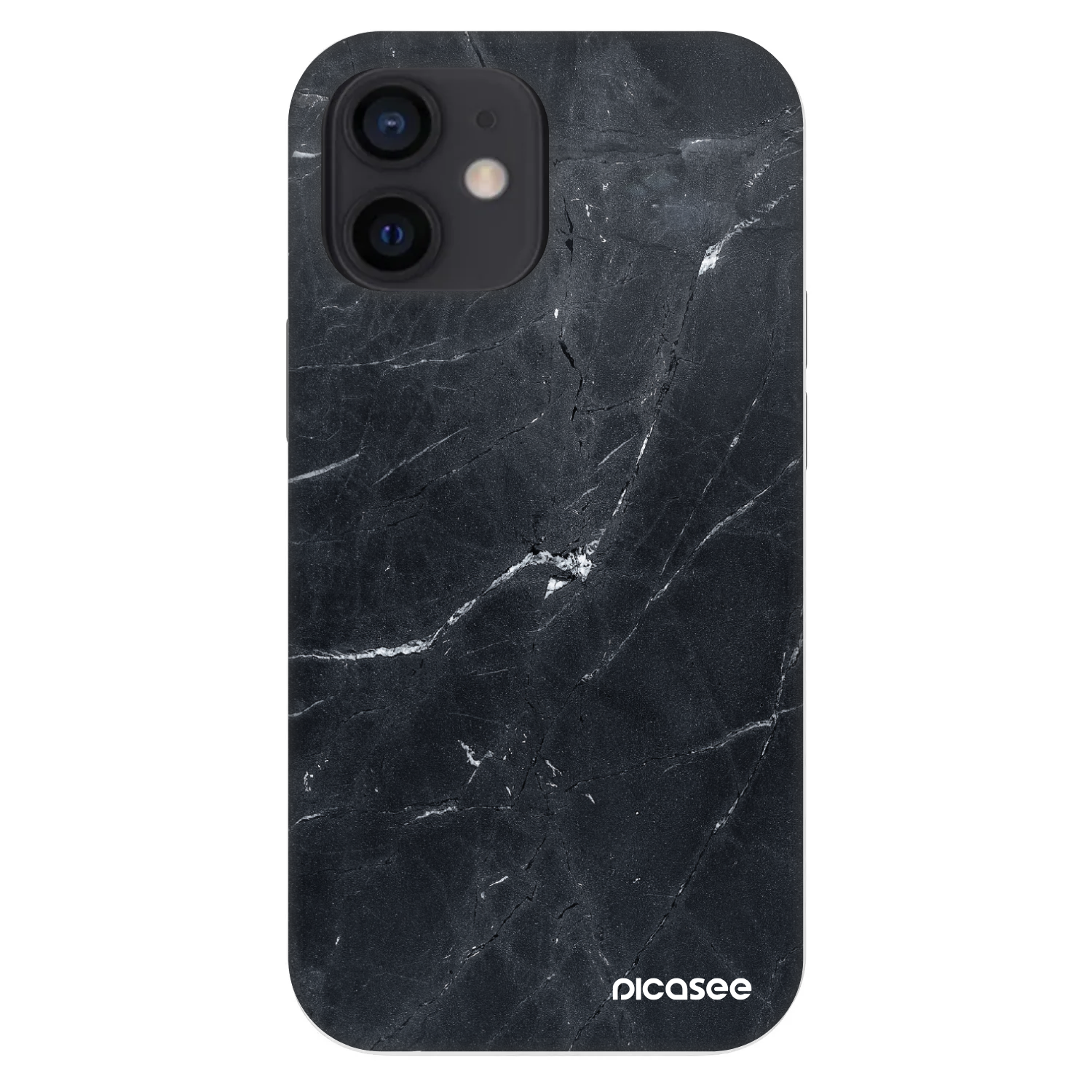 Picasee Fashion Case pentru Apple iPhone 12 mini - Black marble