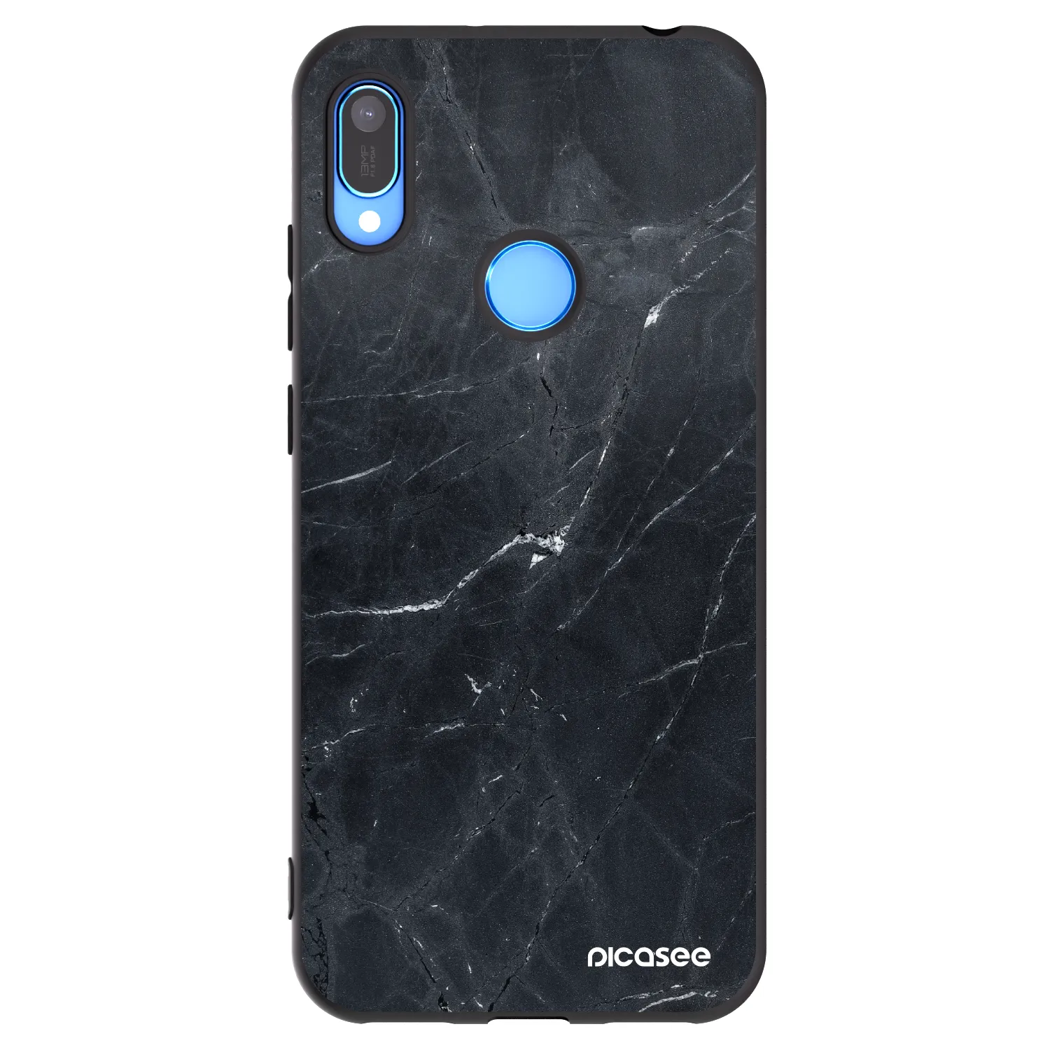 Picasee husă neagră din silicon pentru Huawei Y6 2019 - Black marble