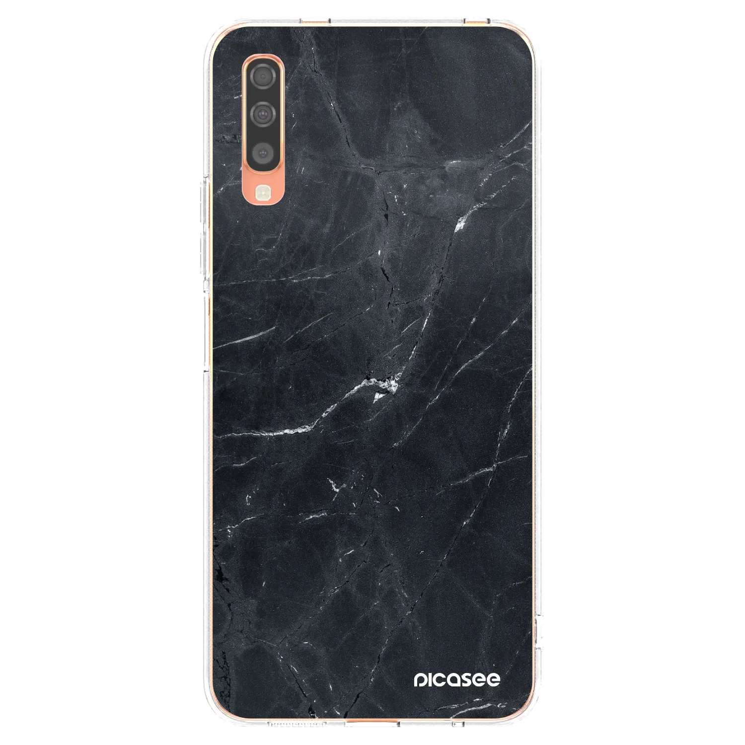 Picasee husă transparentă din silicon pentru Samsung Galaxy A70 A705F - Black marble