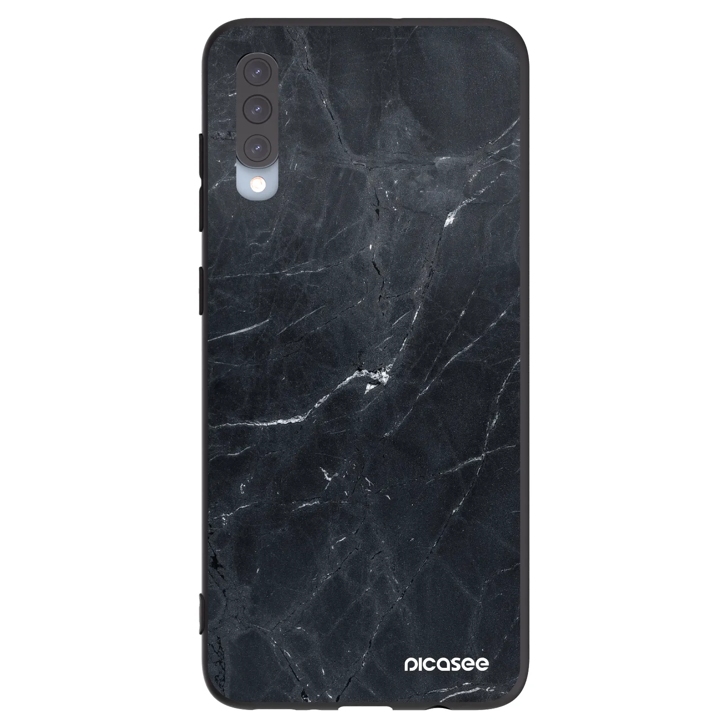 Picasee husă neagră din silicon pentru Samsung Galaxy A70 A705F - Black marble