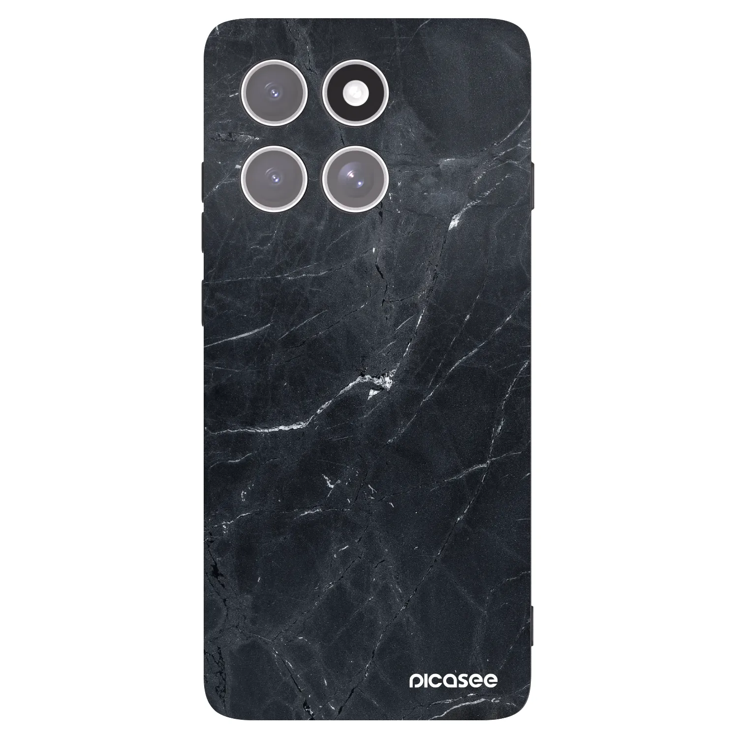 Picasee husă neagră din silicon pentru Motorola Edge 60 Pro - Black marble