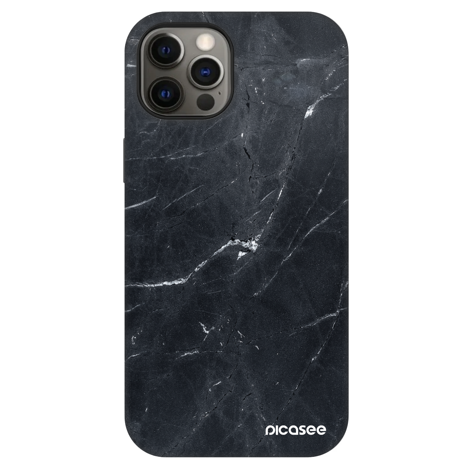 Picasee Fashion Case MagSafe pentru Apple iPhone 12 - Black marble