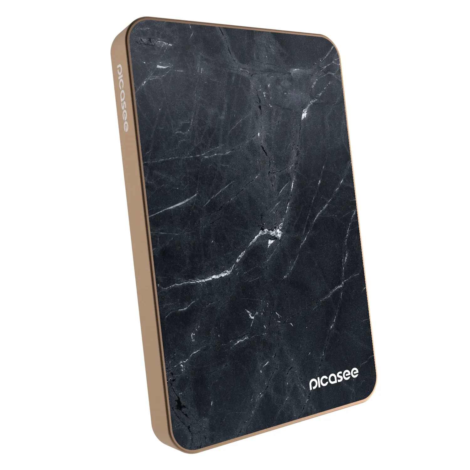 Picasee Powerbank cu MagSafe 5 000 mAh De aur - Black marble