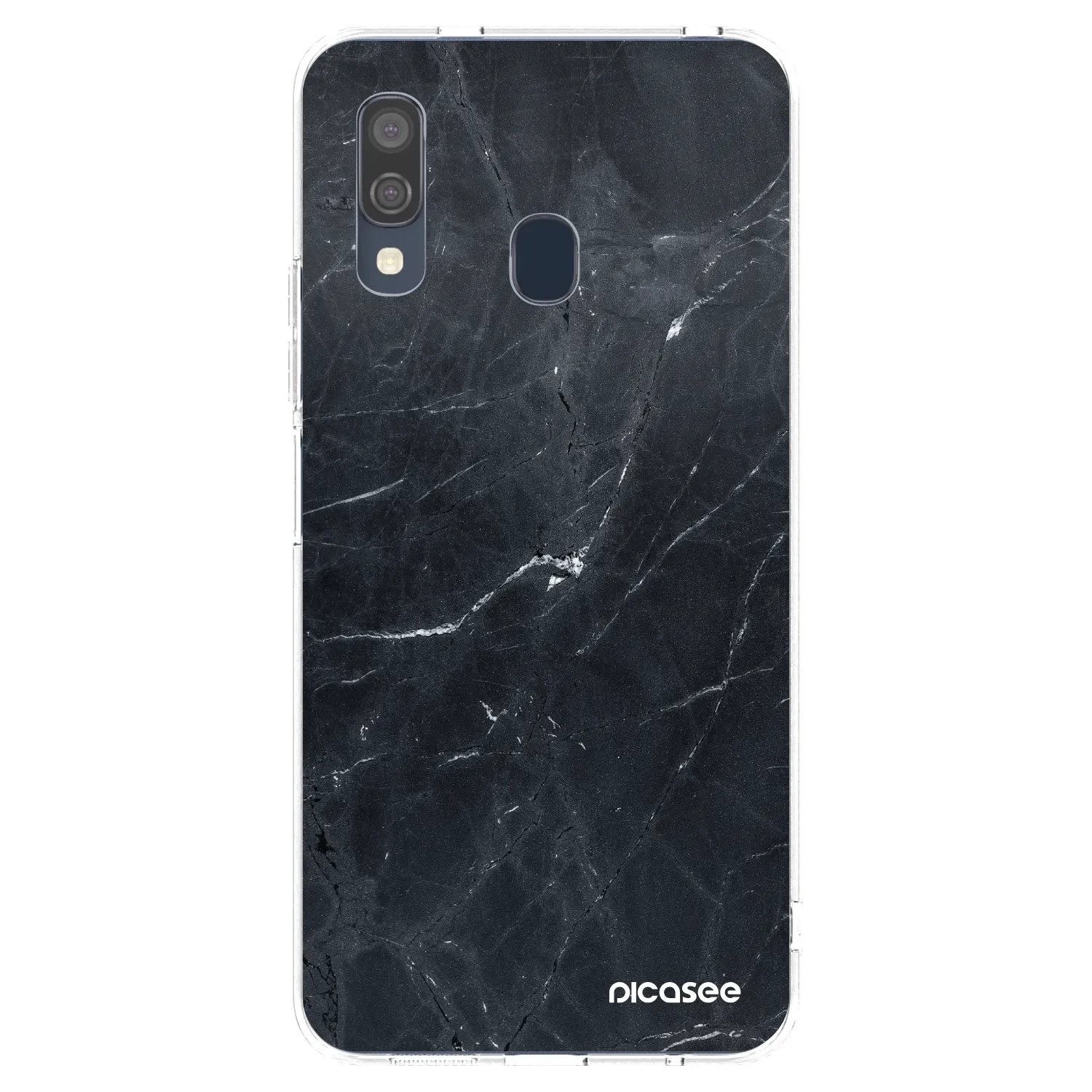 Picasee husă transparentă din silicon pentru Samsung Galaxy A40 A405F - Black marble