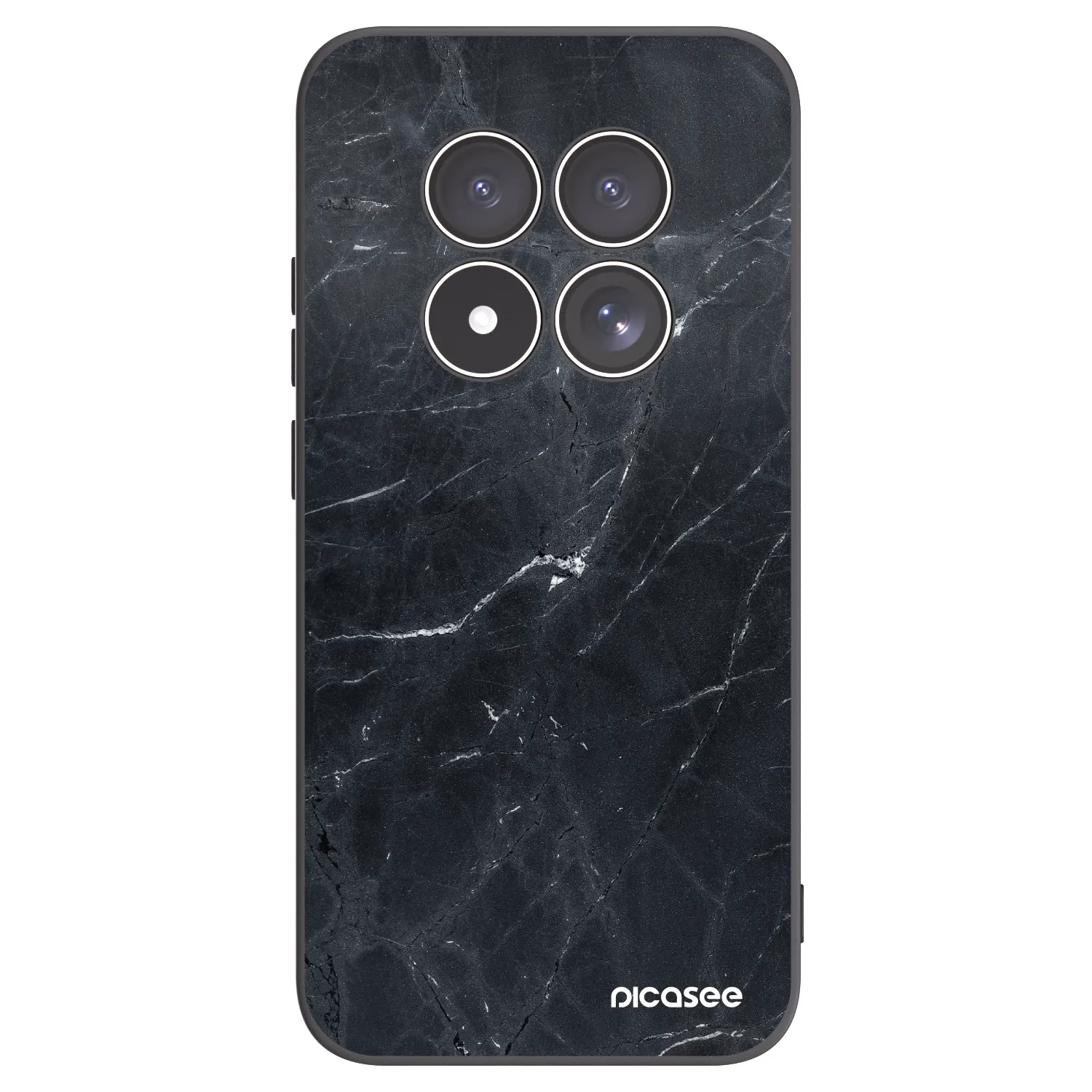 Picasee husă neagră din silicon pentru Xiaomi Redmi Note 15 Pro 4G - Black marble