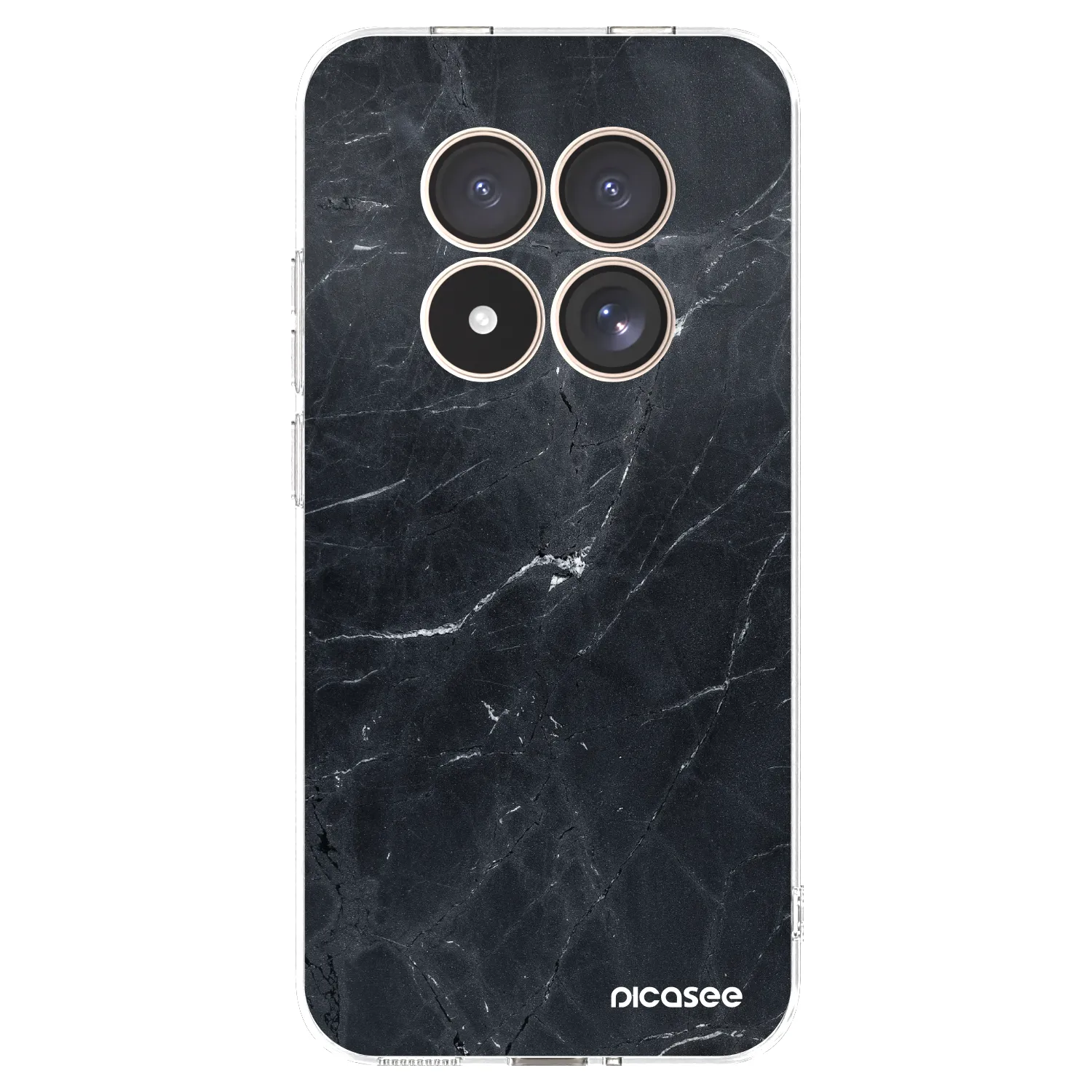 Picasee husă transparentă din silicon pentru Xiaomi Redmi Note 15 Pro 4G - Black marble