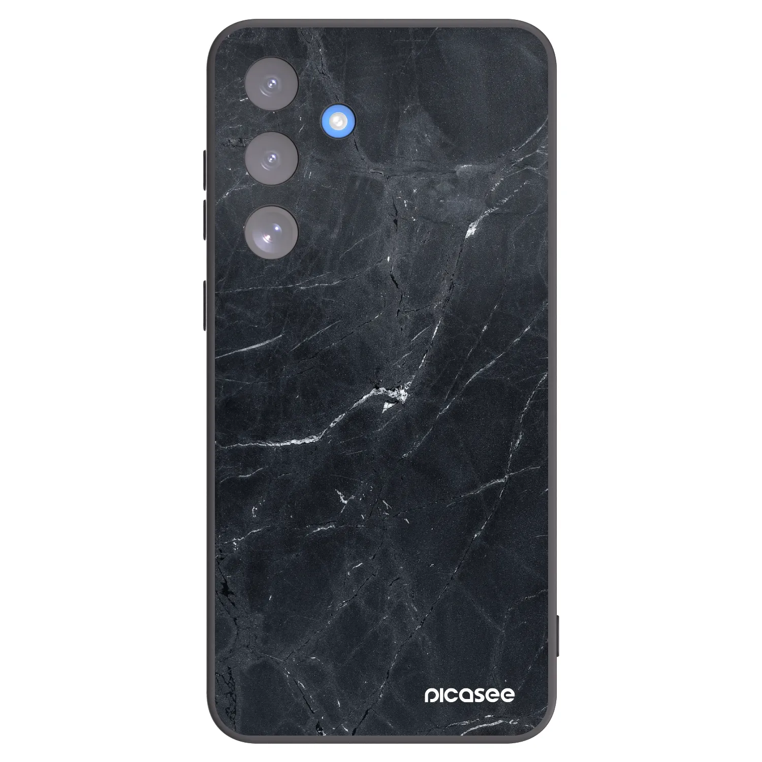 Picasee husă neagră din silicon pentru Samsung Galaxy S25 FE 5G - Black marble