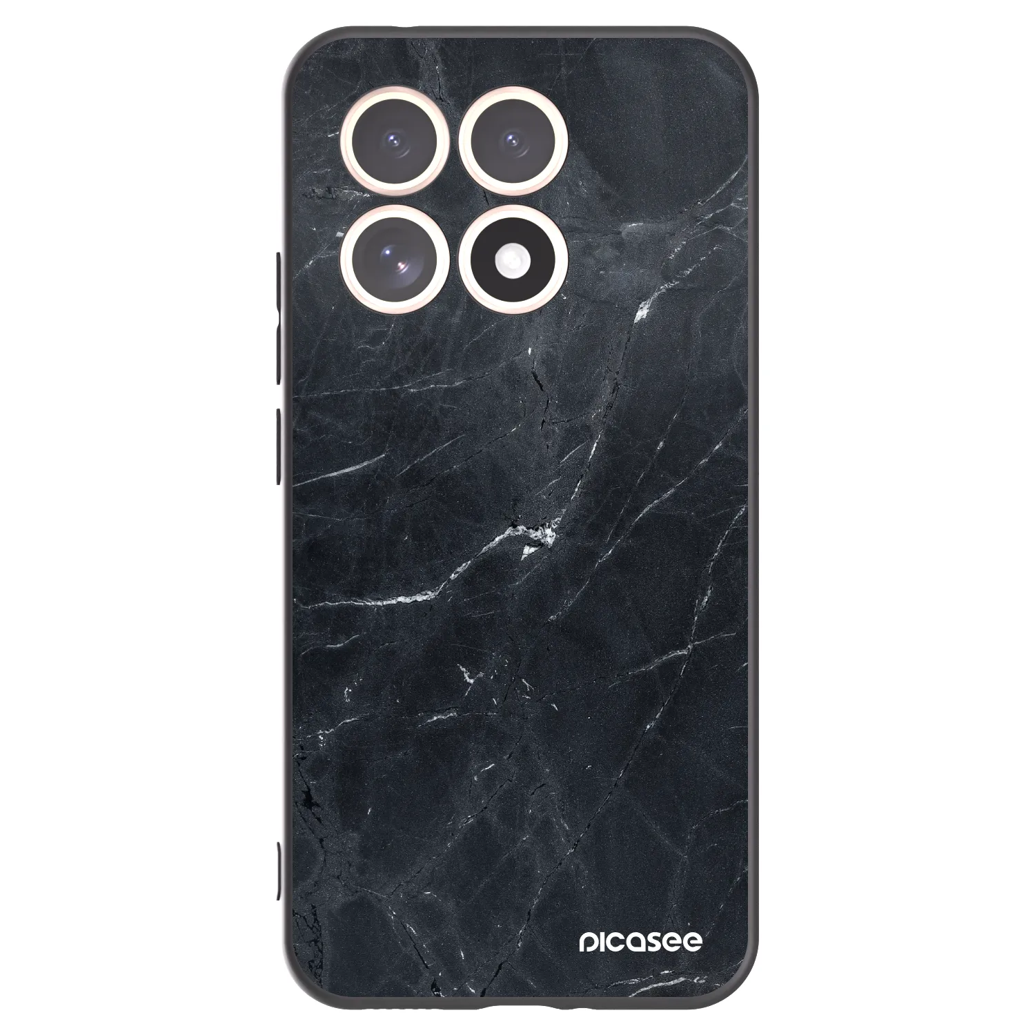 Picasee husă neagră din silicon pentru Xiaomi 15T - Black marble