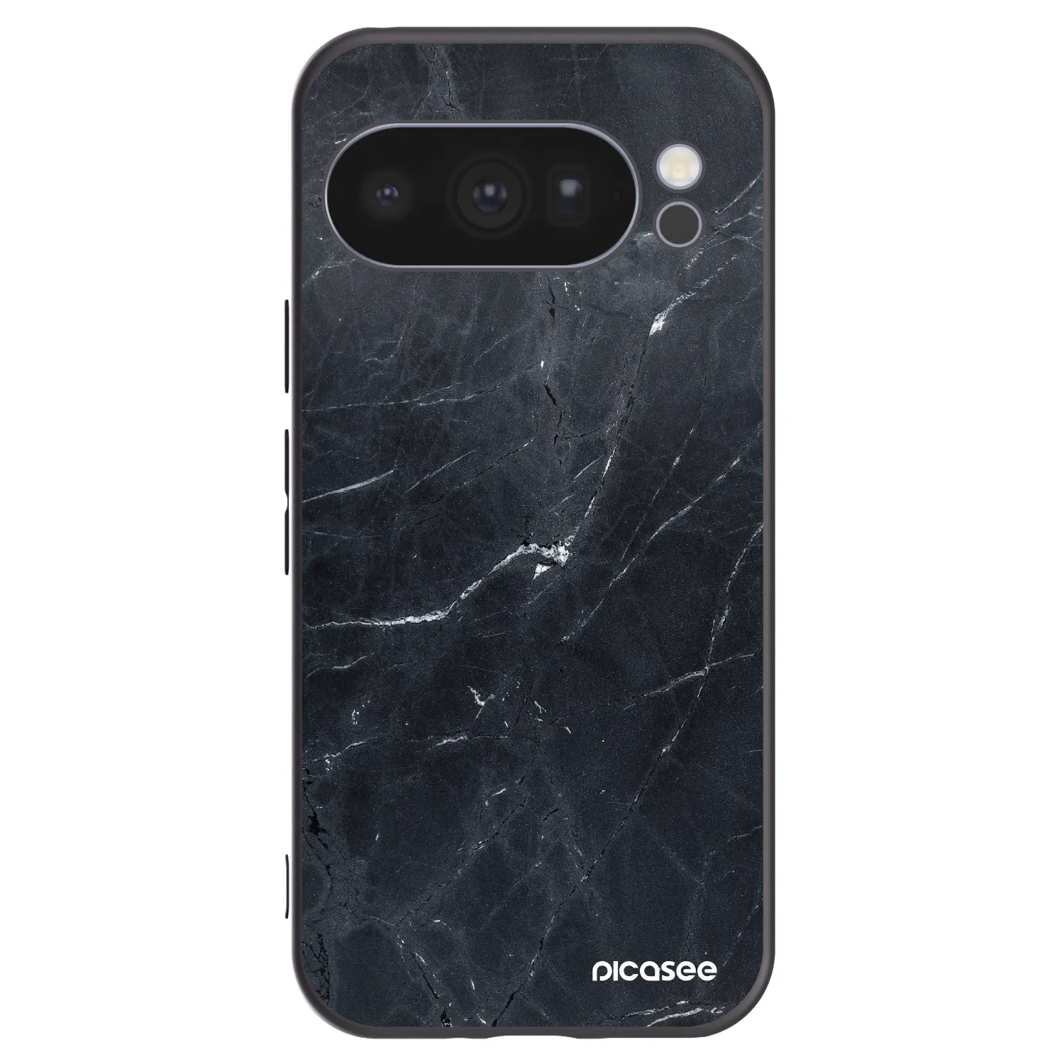 Picasee husă neagră din silicon pentru Google Pixel 10 Pro - Black marble