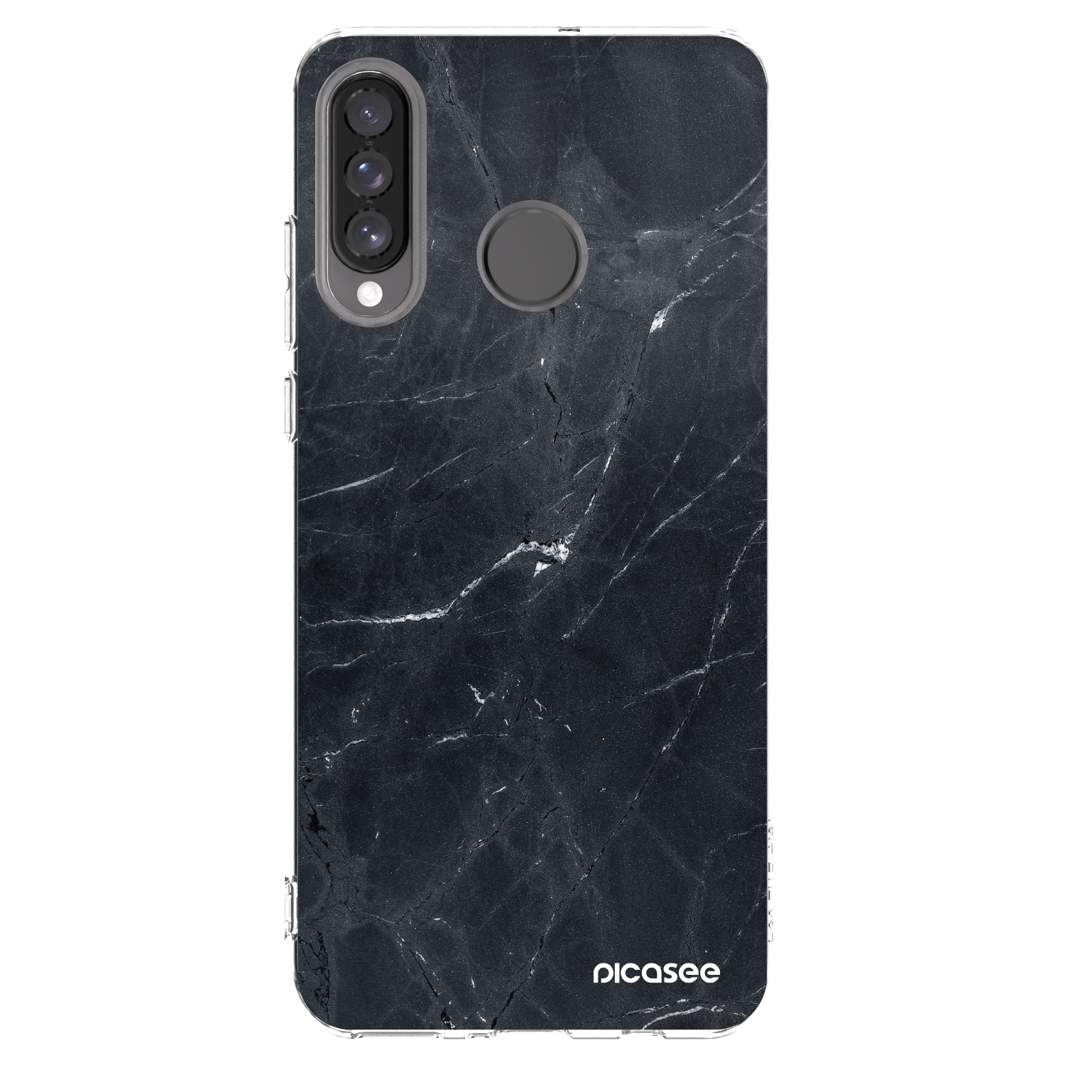 Picasee husă transparentă din silicon pentru Huawei P30 Lite - Black marble