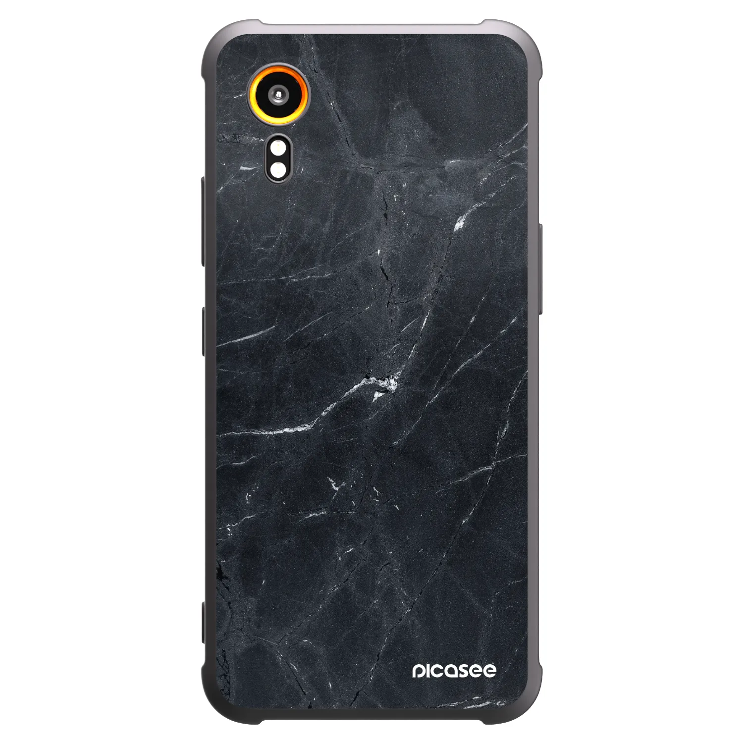 Picasee husă neagră din silicon pentru Samsung Galaxy Xcover 7 - Black marble