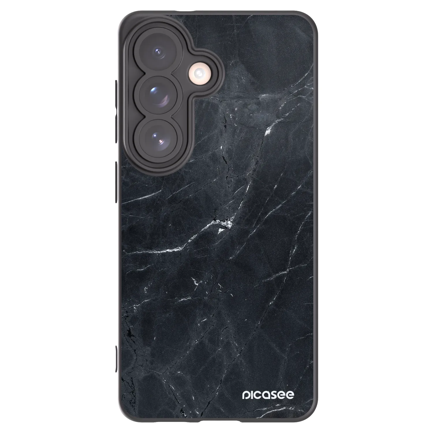 Picasee husă neagră din silicon pentru Samsung Galaxy S26 - Black marble