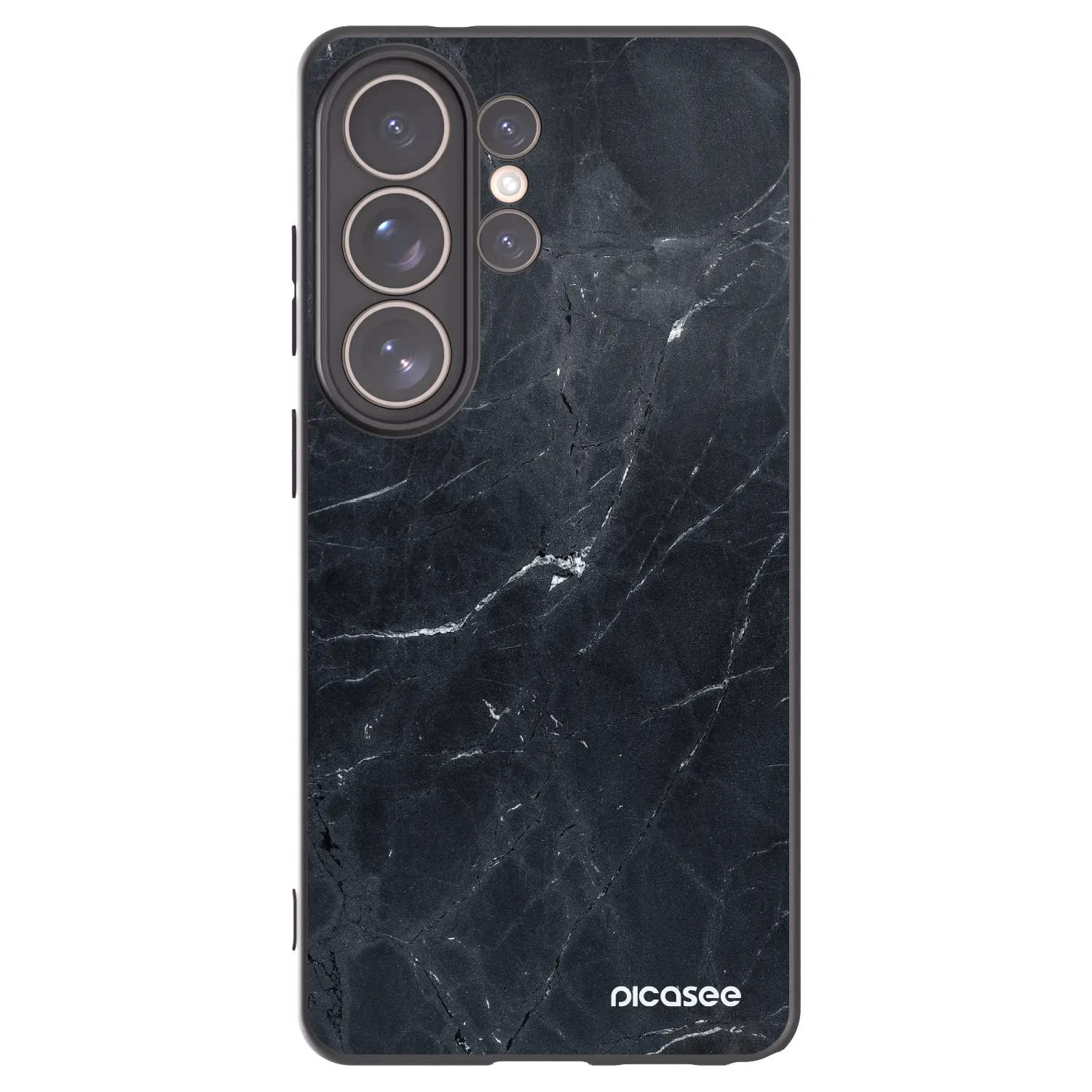 Picasee husă neagră din silicon pentru Samsung Galaxy S26 Ultra - Black marble
