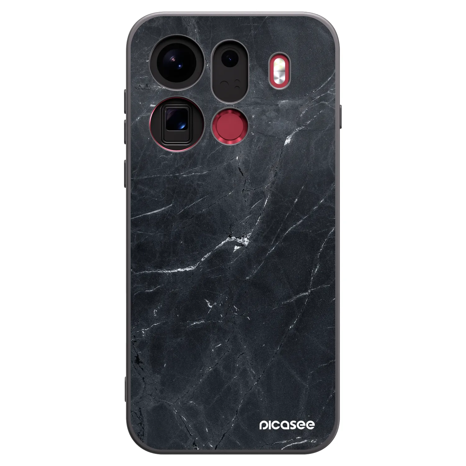 Picasee husă neagră din silicon pentru OPPO Find X9 Pro - Black marble