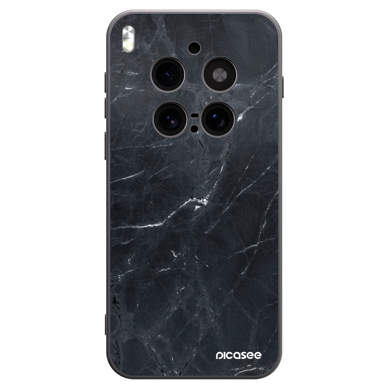 Picasee husă neagră din silicon pentru Vivo X300 Pro - Black marble