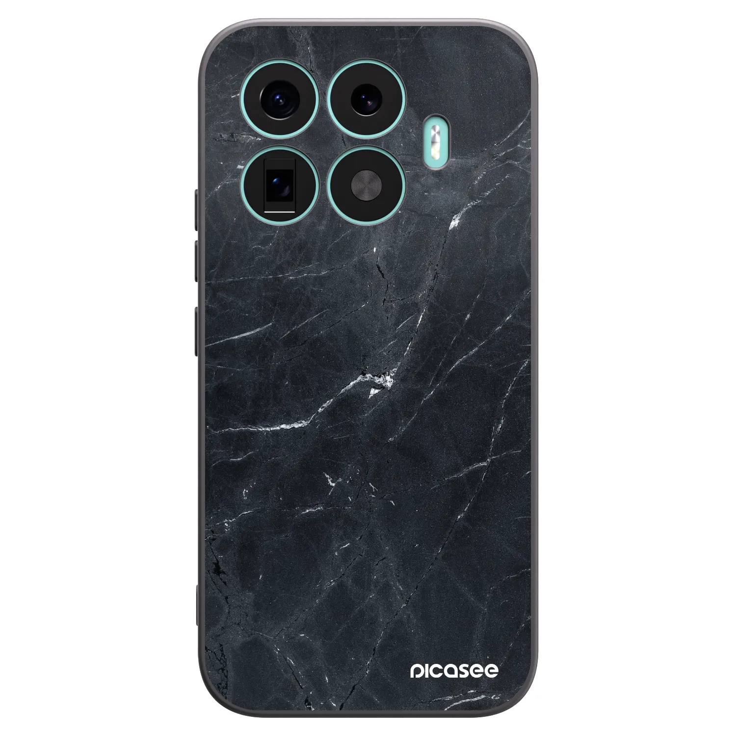 Picasee husă neagră din silicon pentru Xiaomi 17T - Black marble