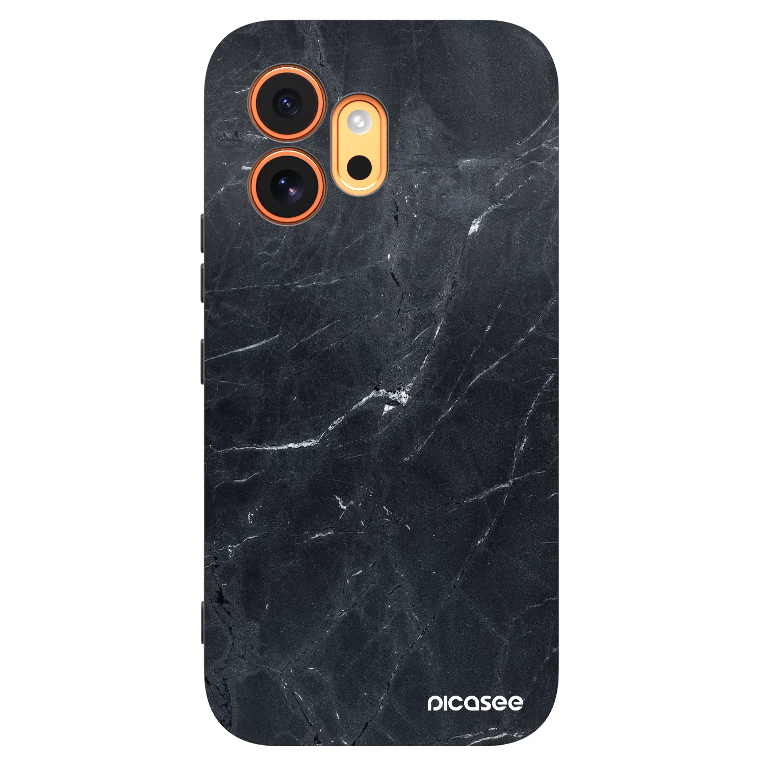 Picasee husă neagră din silicon pentru Honor 600 - Black marble
