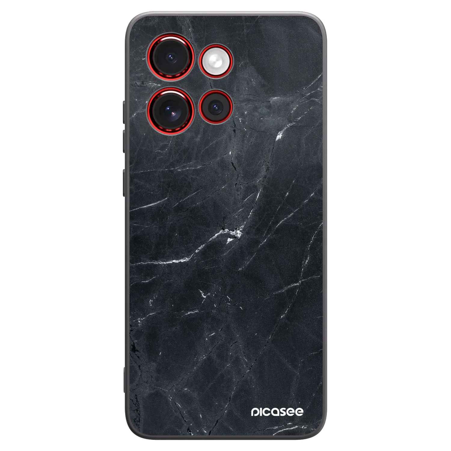 Picasee husă neagră din silicon pentru Motorola Edge 60 Neo 5G - Black marble