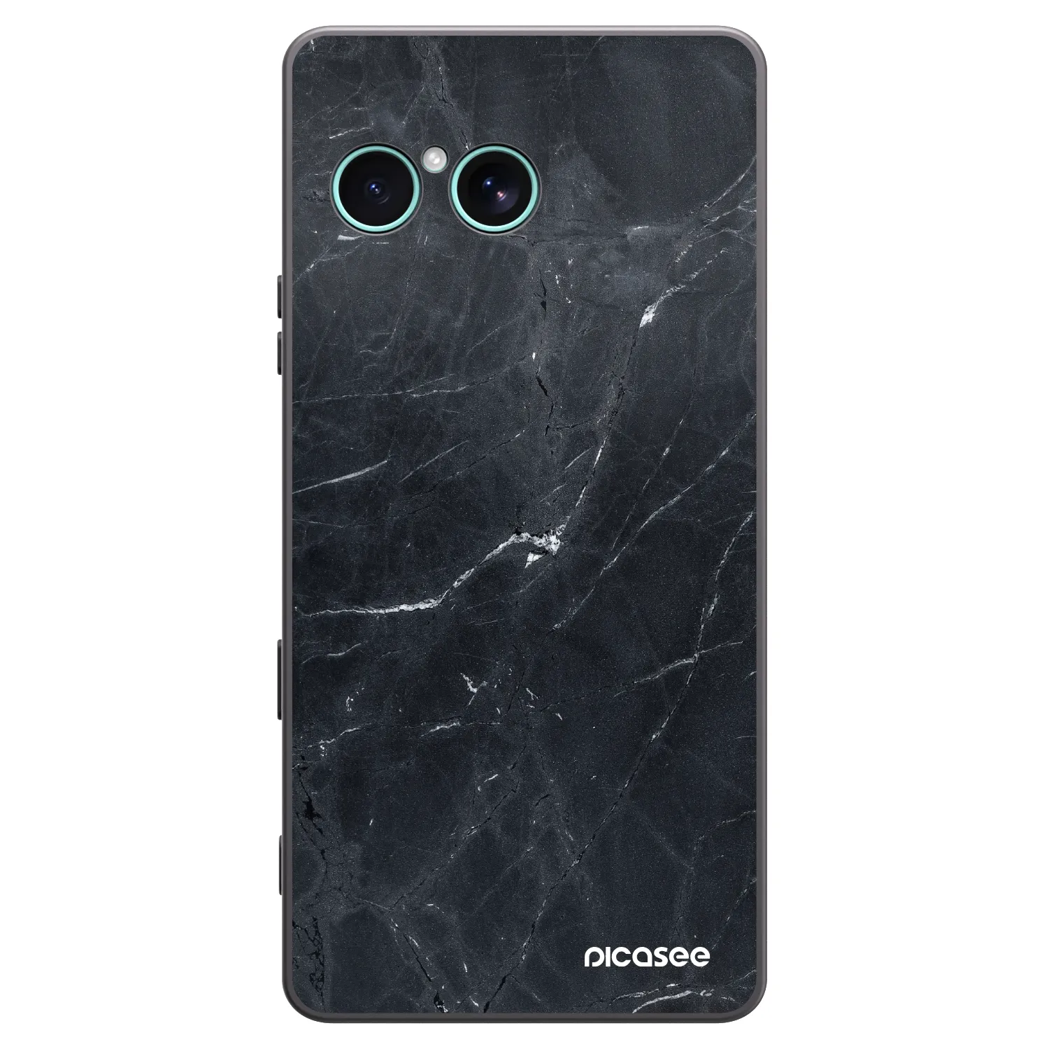 Picasee husă neagră din silicon pentru Sony Xperia 10 VII - Black marble