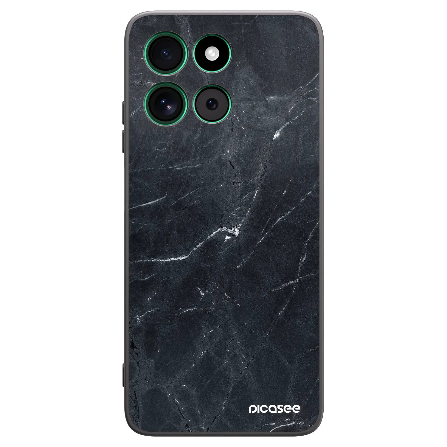 Picasee husă neagră din silicon pentru Motorola Moto G57 Power - Black marble