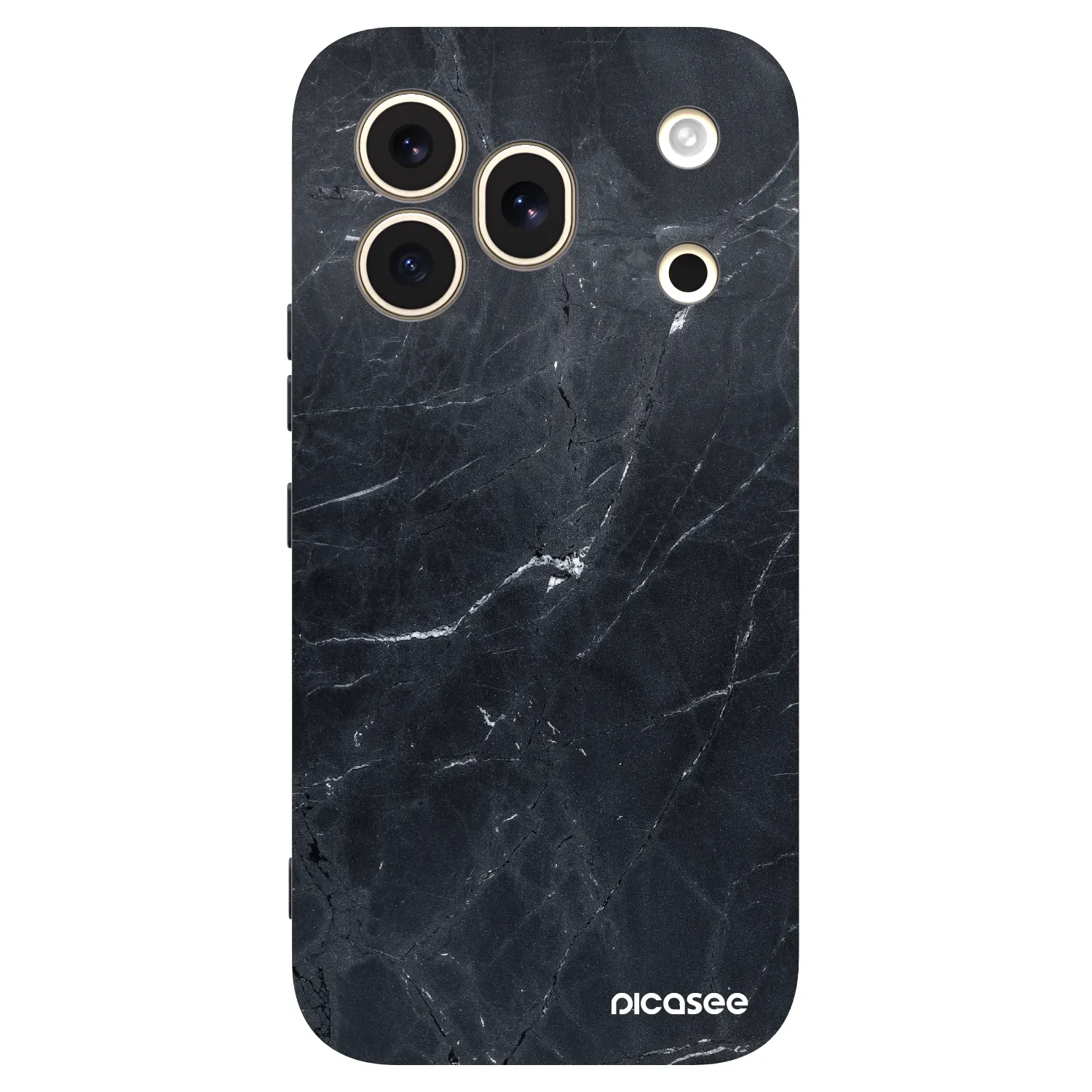 Picasee husă neagră din silicon pentru Honor 600 Pro - Black marble