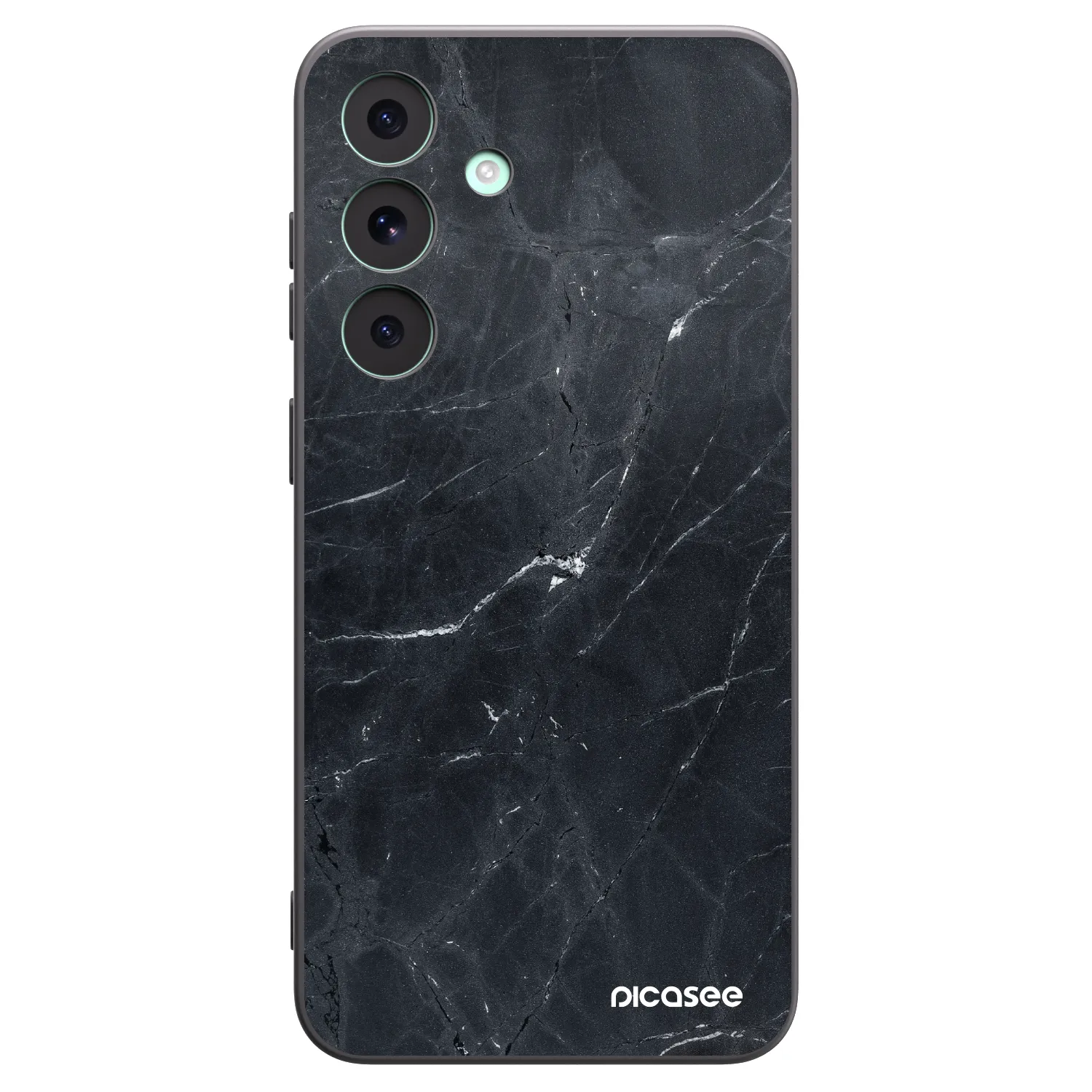 Picasee husă neagră din silicon pentru Samsung Galaxy S26 FE - Black marble