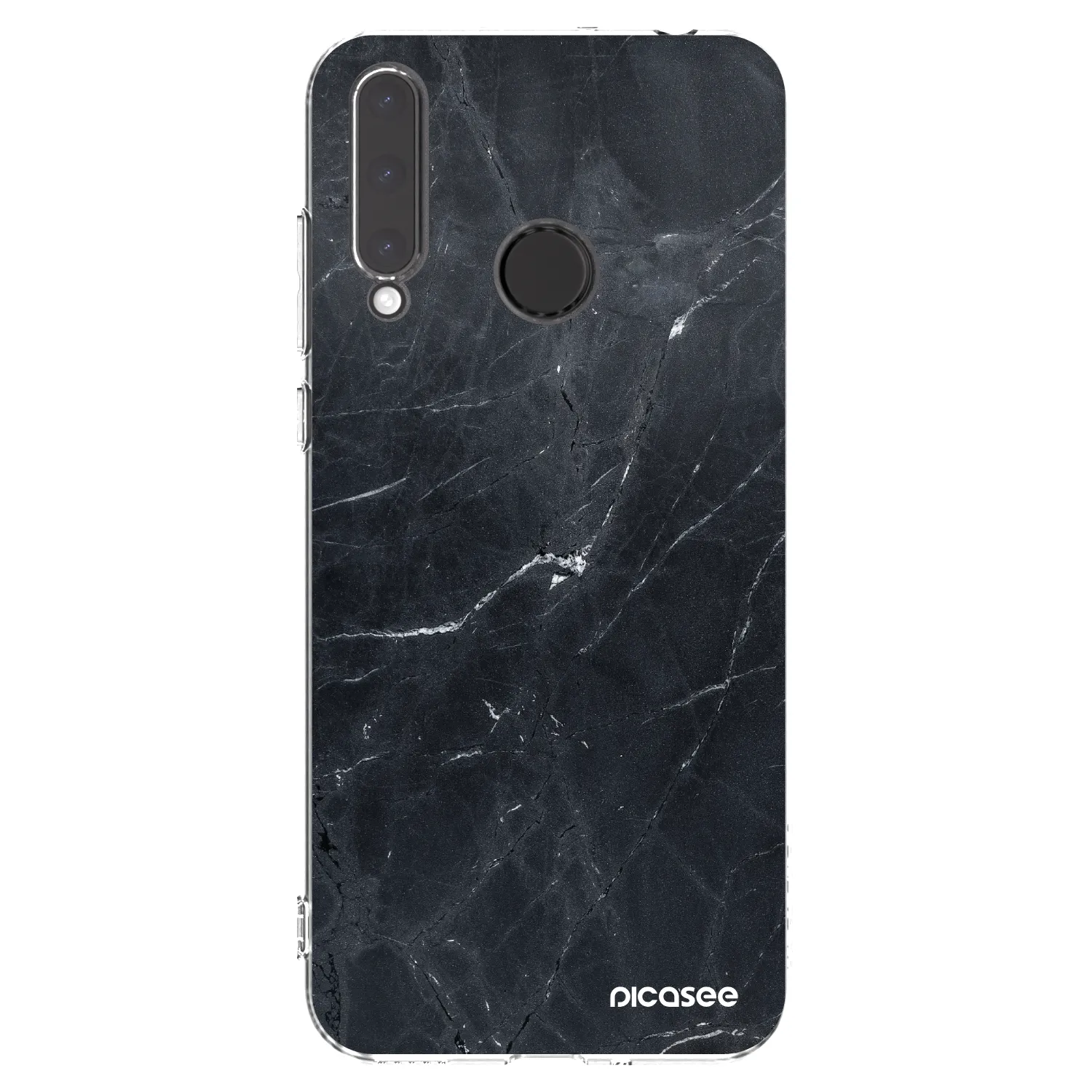 Picasee husă transparentă din silicon pentru Honor 20 Lite - Black marble