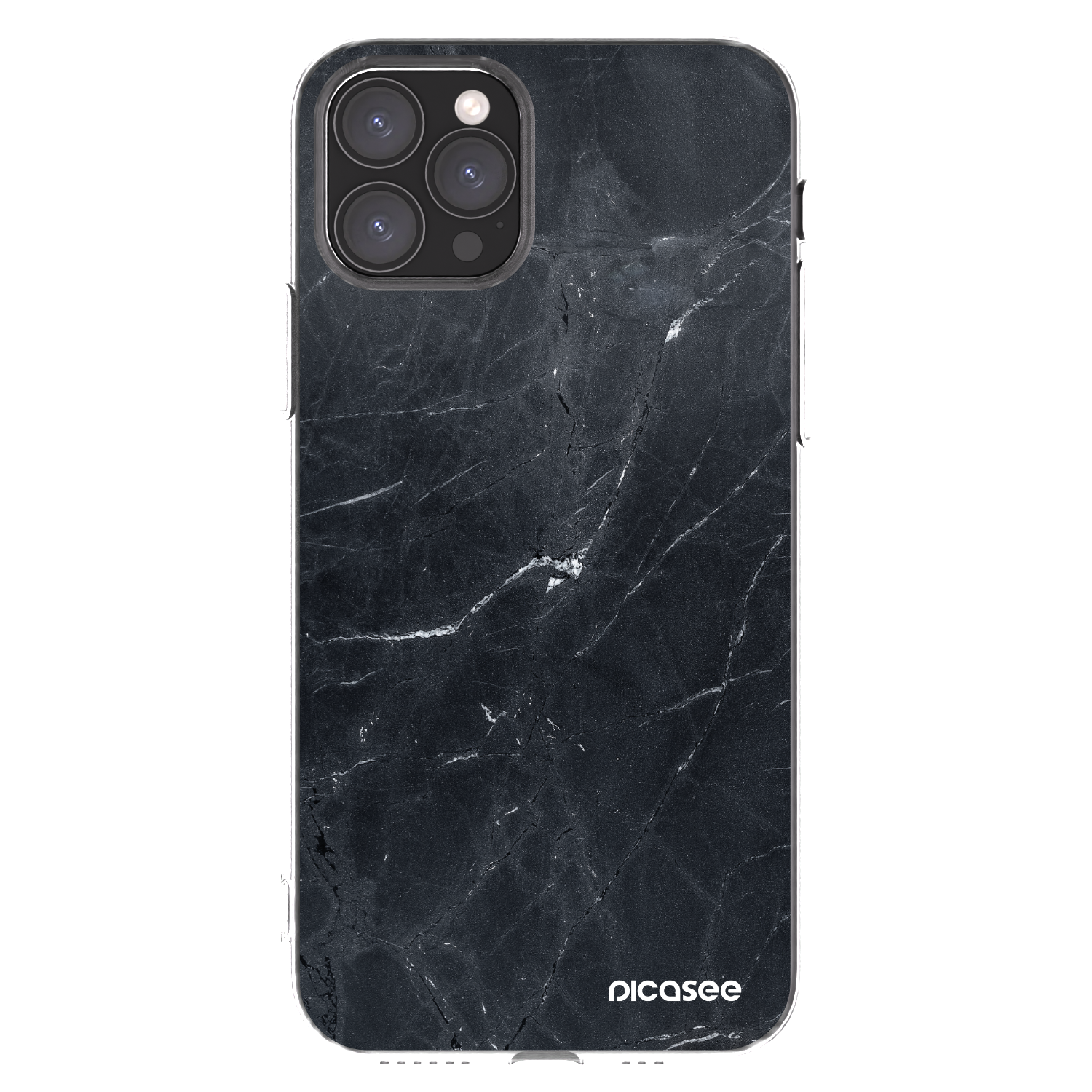 Picasee husă transparentă din silicon pentru Apple iPhone 11 Pro - Black marble