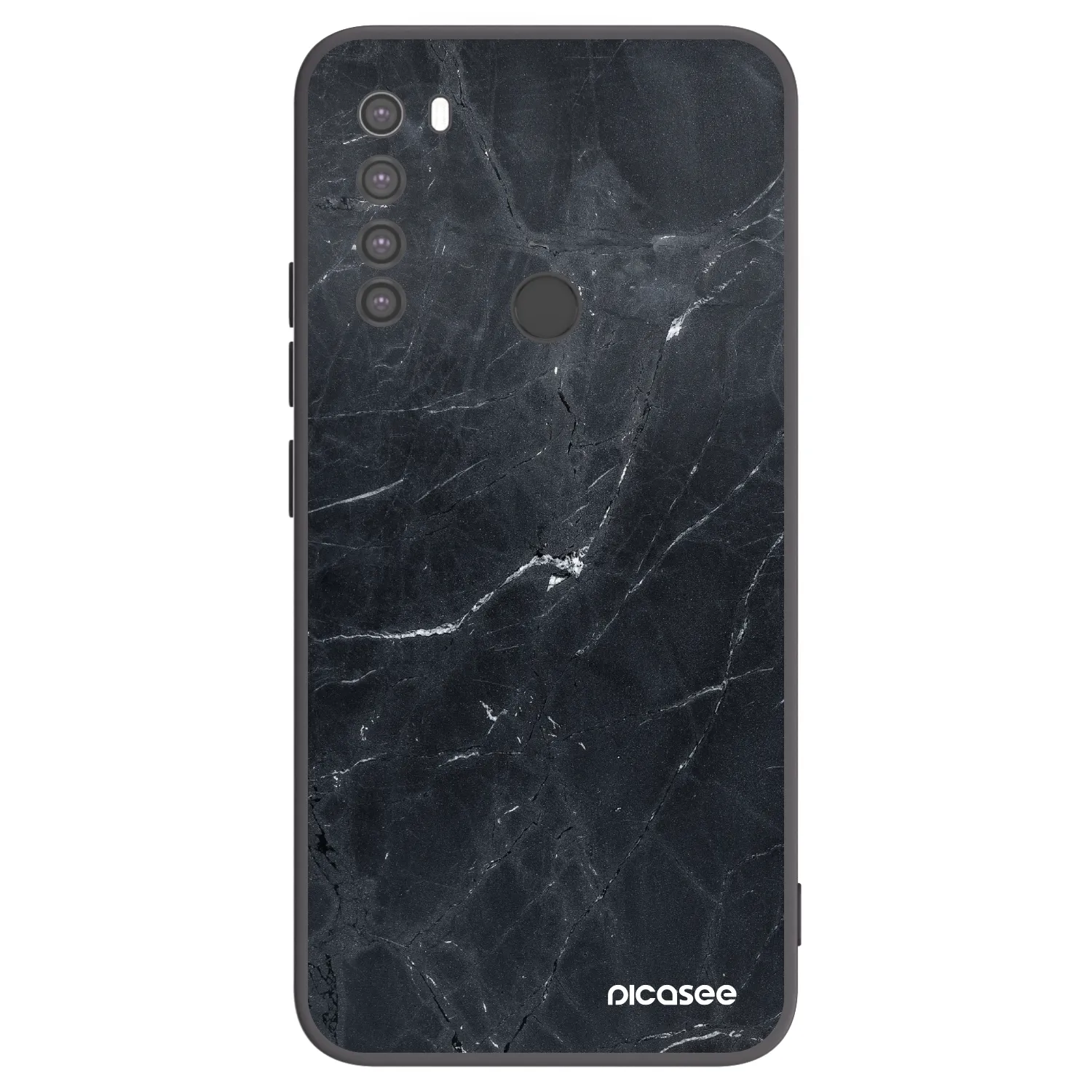 Picasee husă neagră din silicon pentru Xiaomi Redmi Note 8 - Black marble