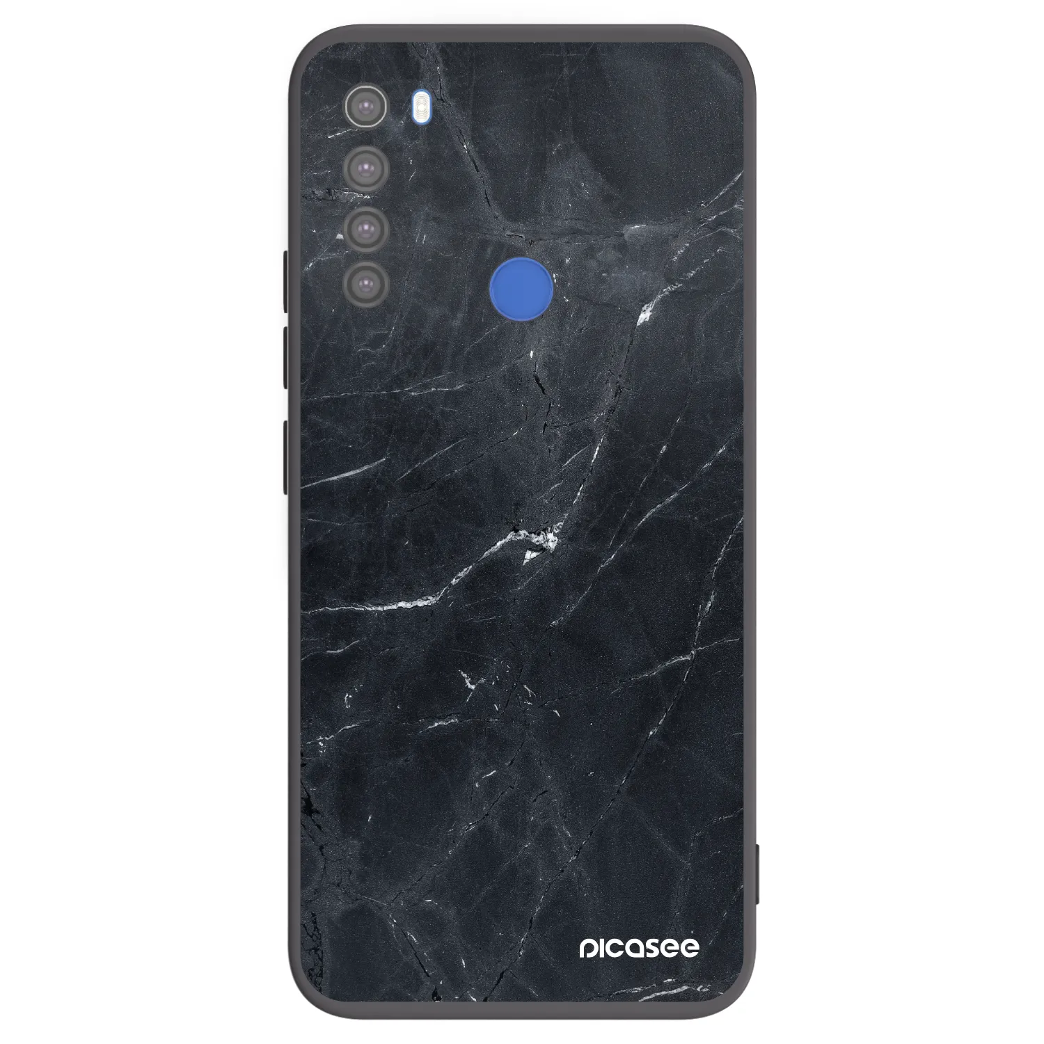 Picasee husă neagră din silicon pentru Xiaomi Redmi Note 8T - Black marble