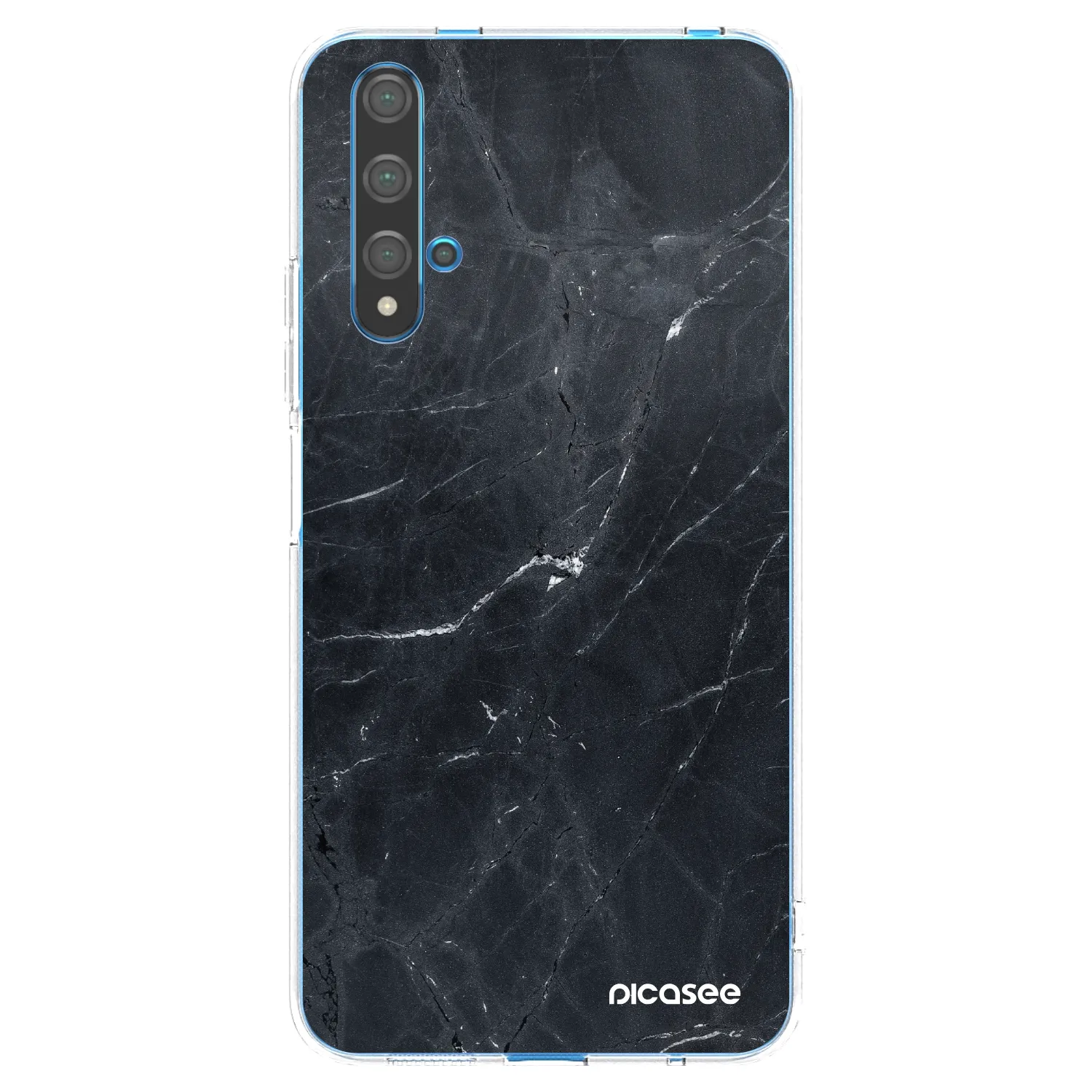 Picasee husă transparentă din silicon pentru Huawei Nova 5T - Black marble