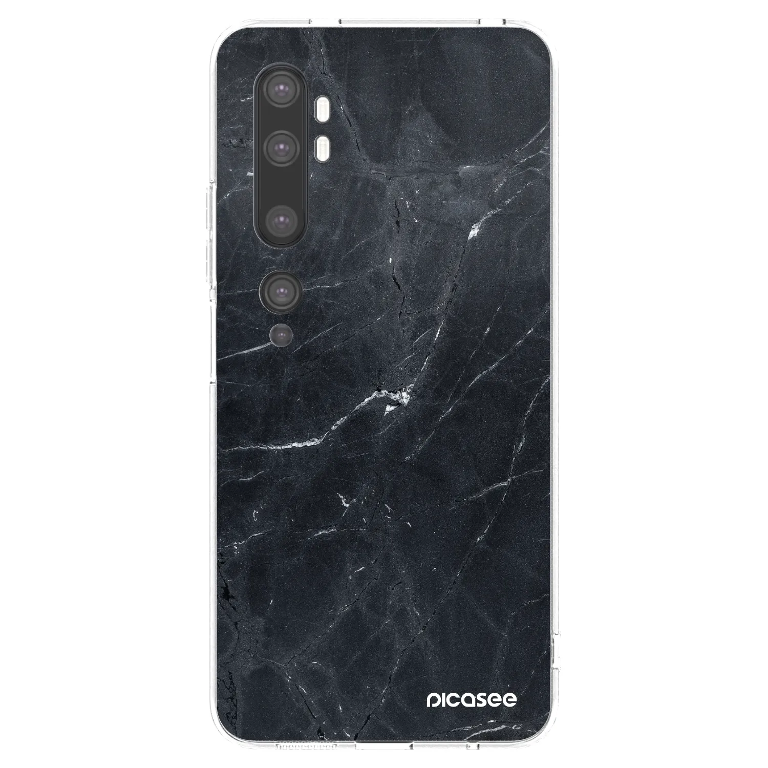 Picasee husă transparentă din silicon pentru Xiaomi Mi Note 10 (Pro) - Black marble
