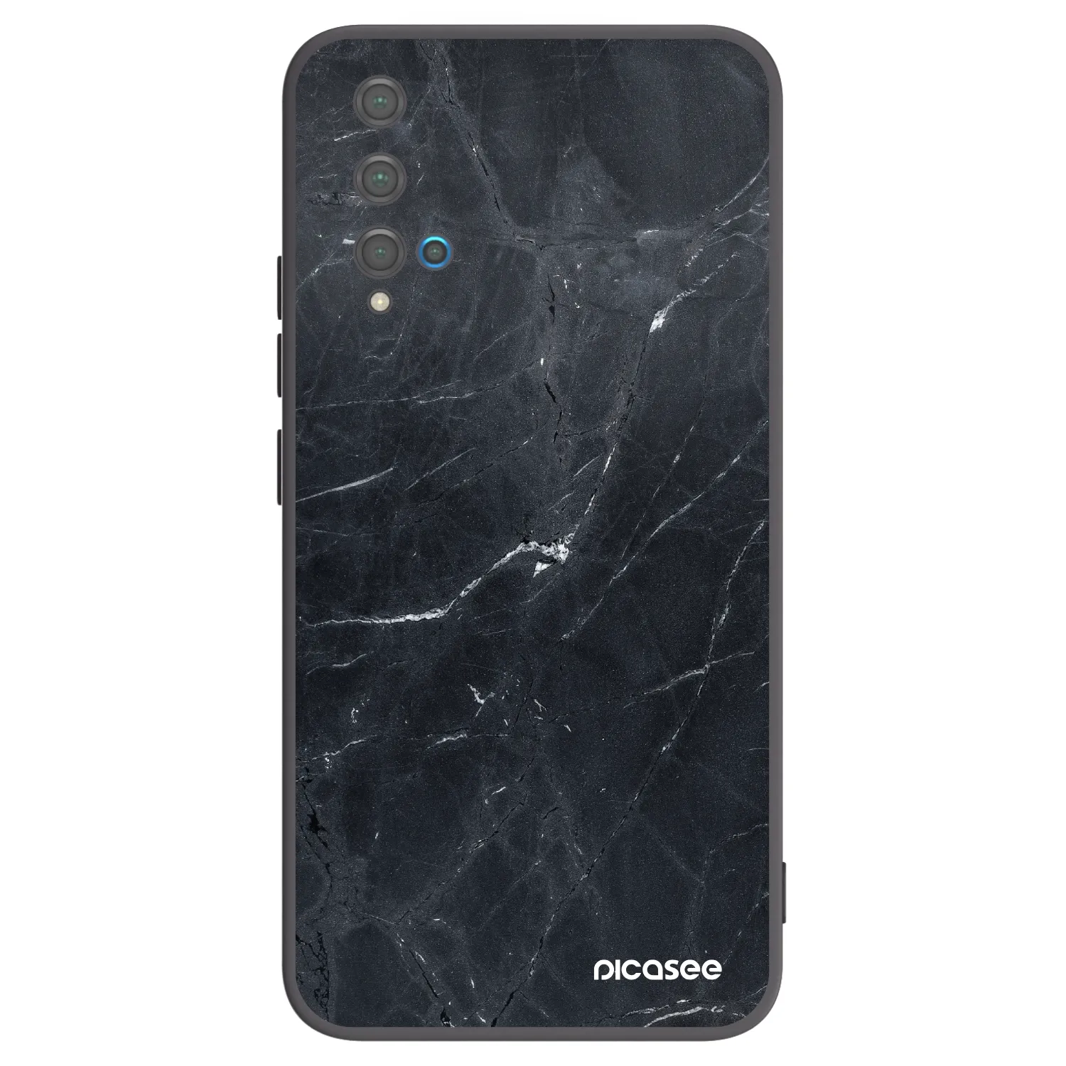 Picasee husă neagră din silicon pentru Huawei Nova 5T - Black marble