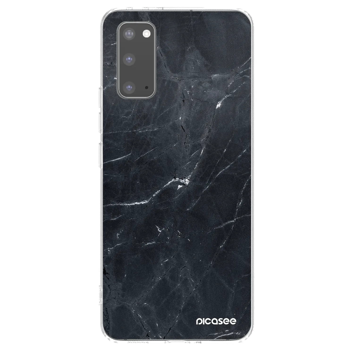 Picasee husă transparentă din silicon pentru Samsung Galaxy S20 G980F - Black marble