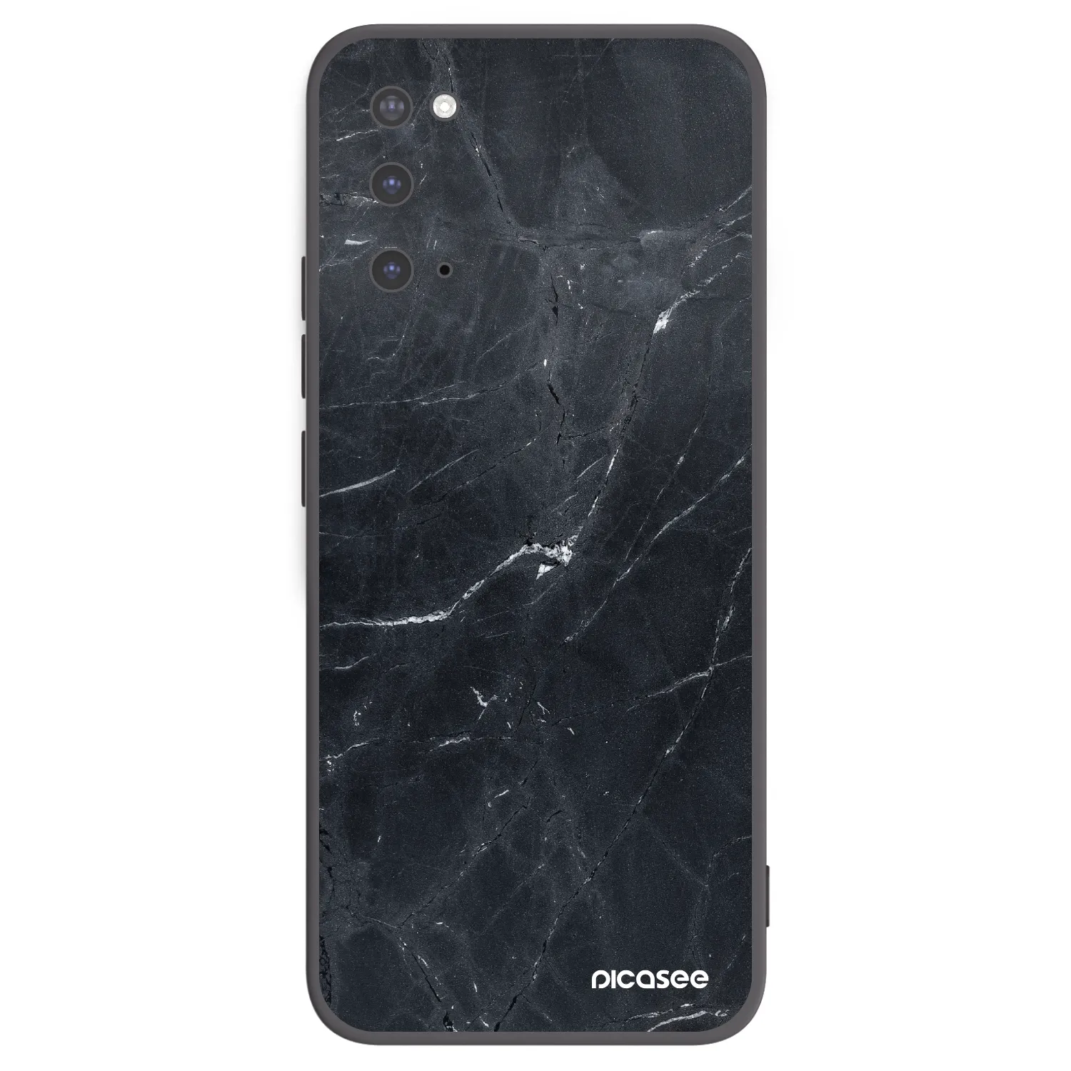 Picasee husă neagră din silicon pentru Samsung Galaxy S20 G980F - Black marble