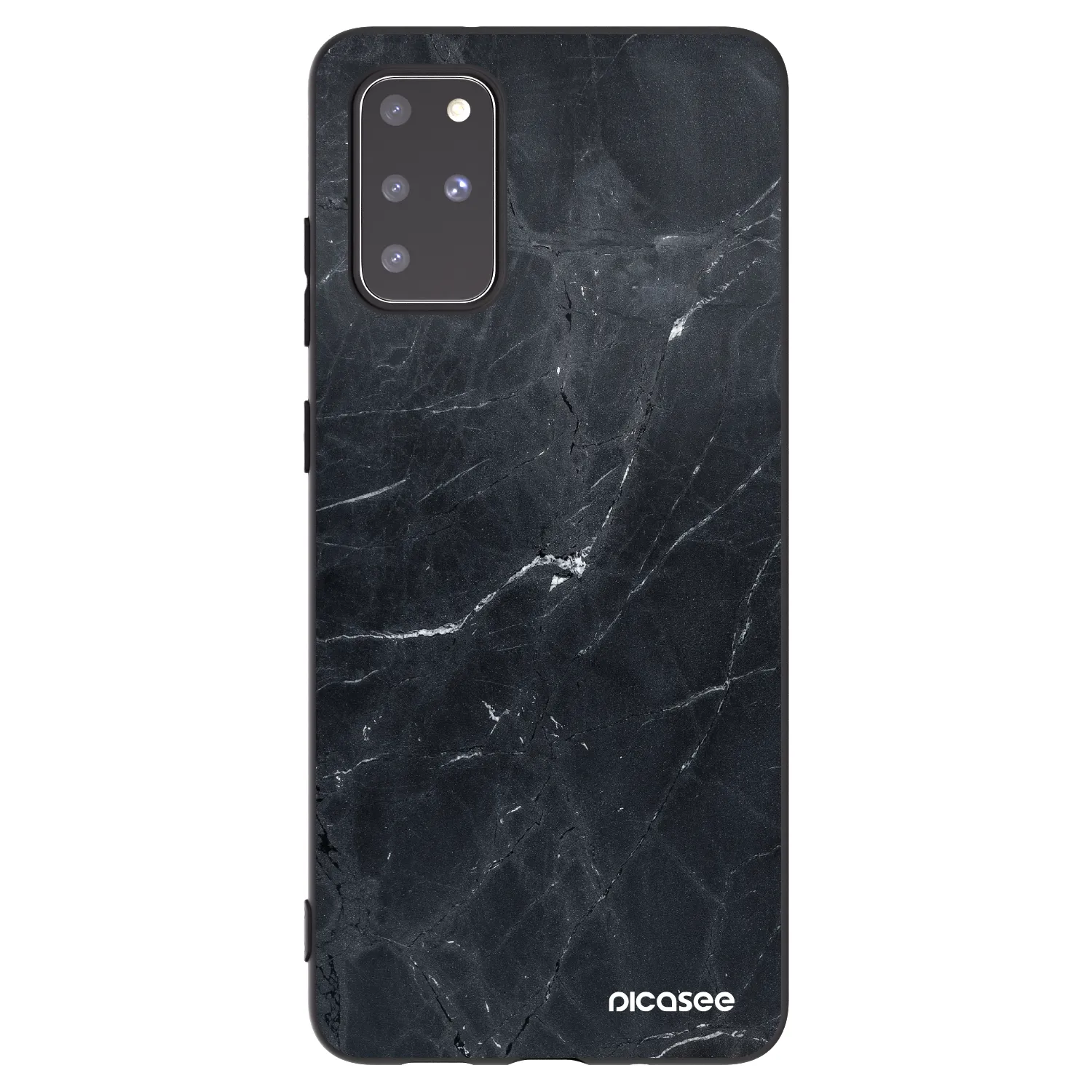 Picasee husă neagră din silicon pentru Samsung Galaxy S20+ G985F - Black marble