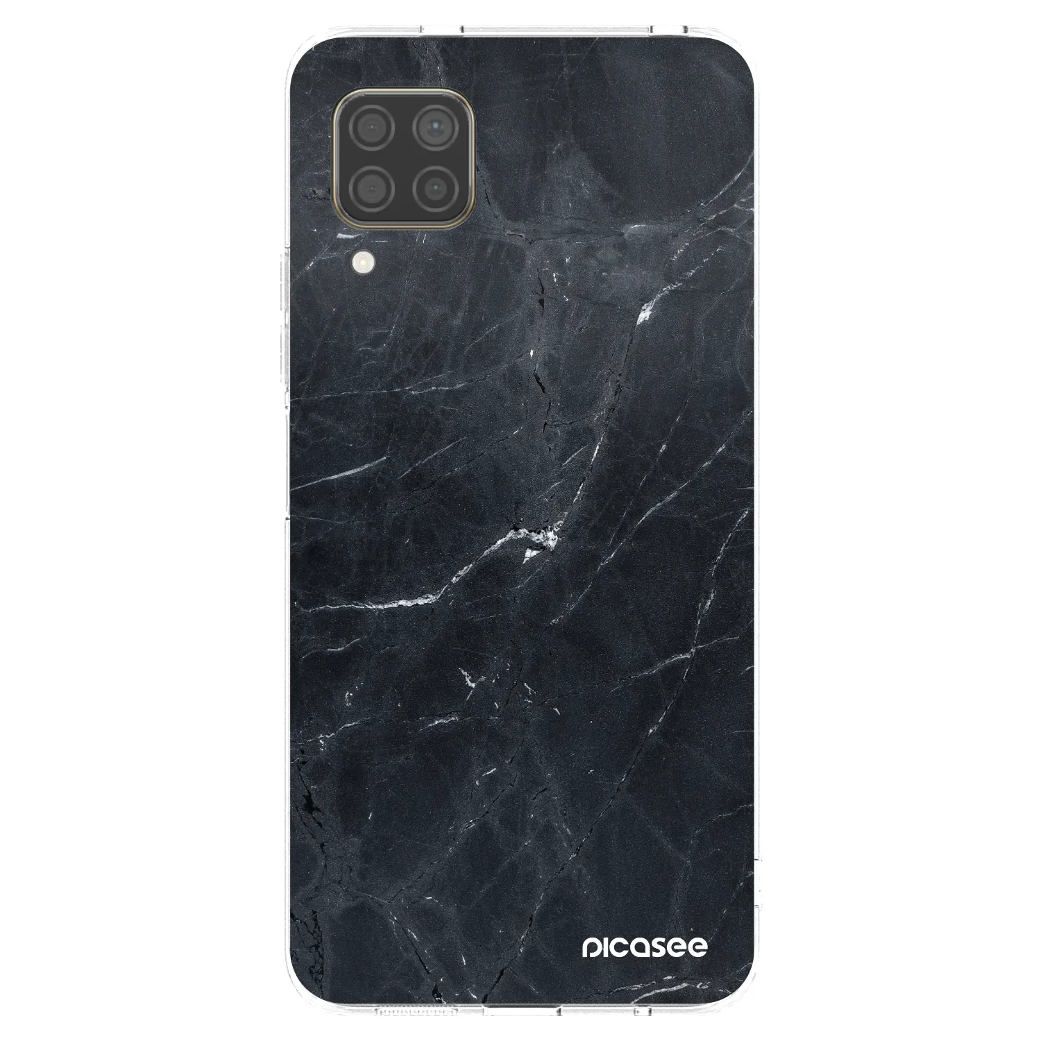 Picasee husă transparentă din silicon pentru Huawei P40 Lite - Black marble