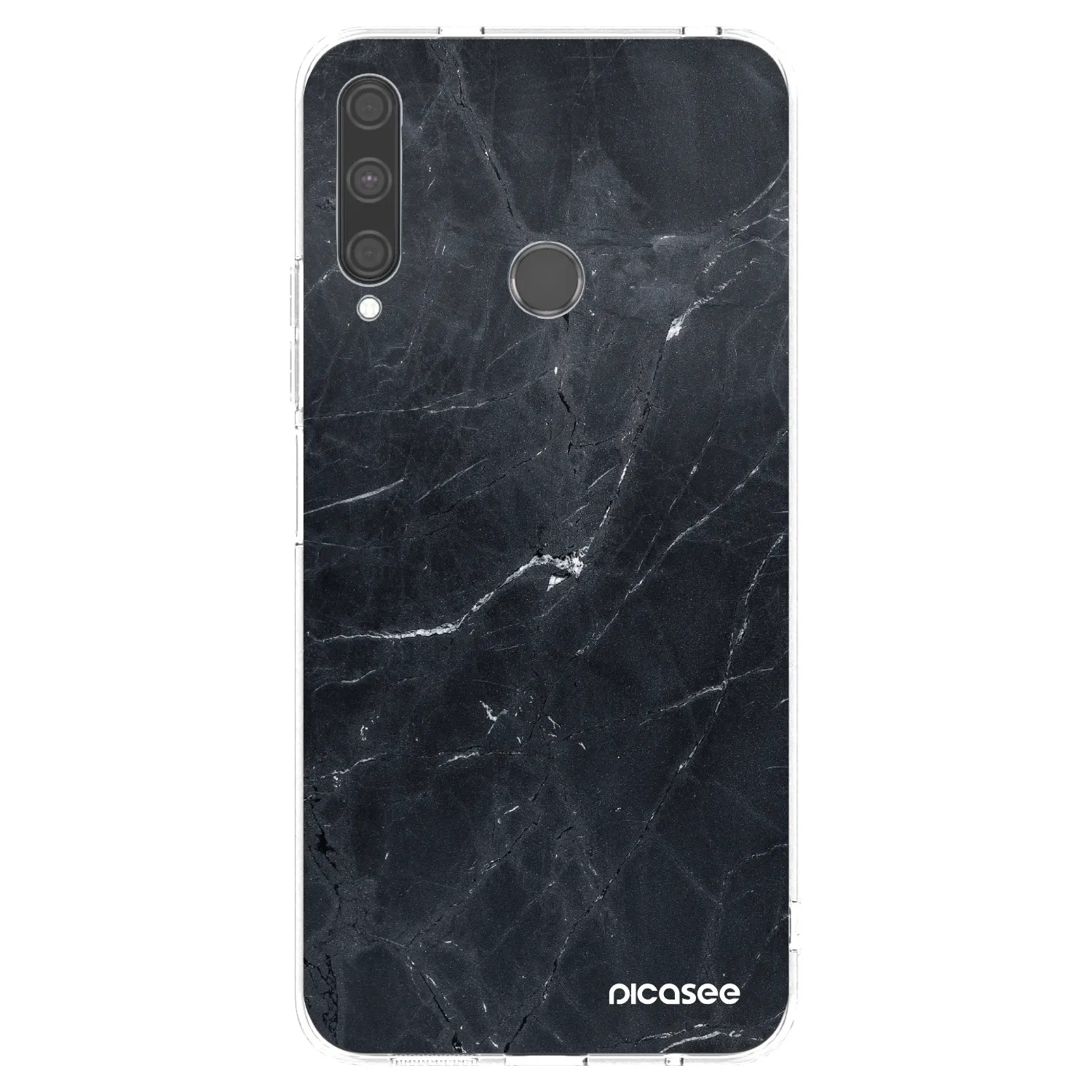 Picasee husă transparentă din silicon pentru Huawei P40 Lite E - Black marble