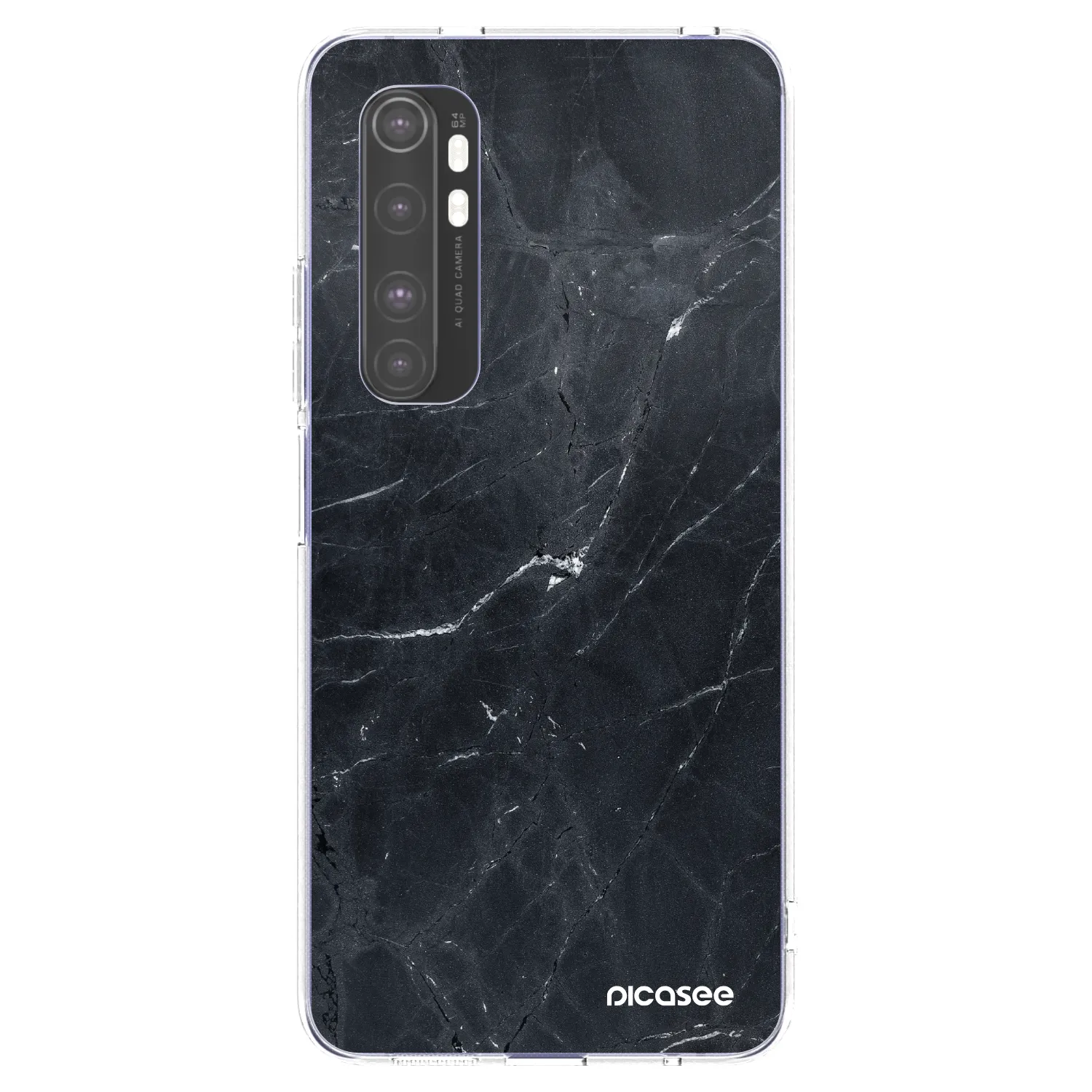 Picasee husă transparentă din silicon pentru Xiaomi Mi Note 10 Lite - Black marble