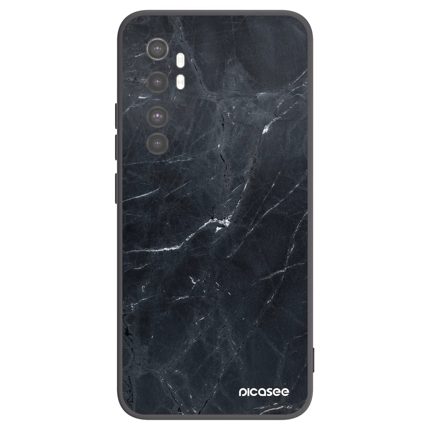 Picasee husă neagră din silicon pentru Xiaomi Mi Note 10 Lite - Black marble