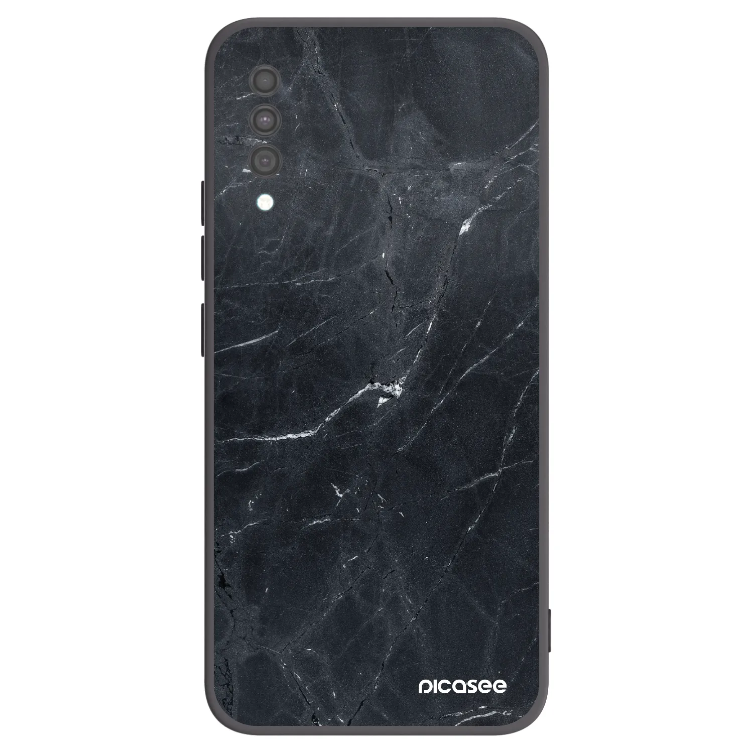 Picasee husă neagră din silicon pentru Samsung Galaxy A30s A307F - Black marble