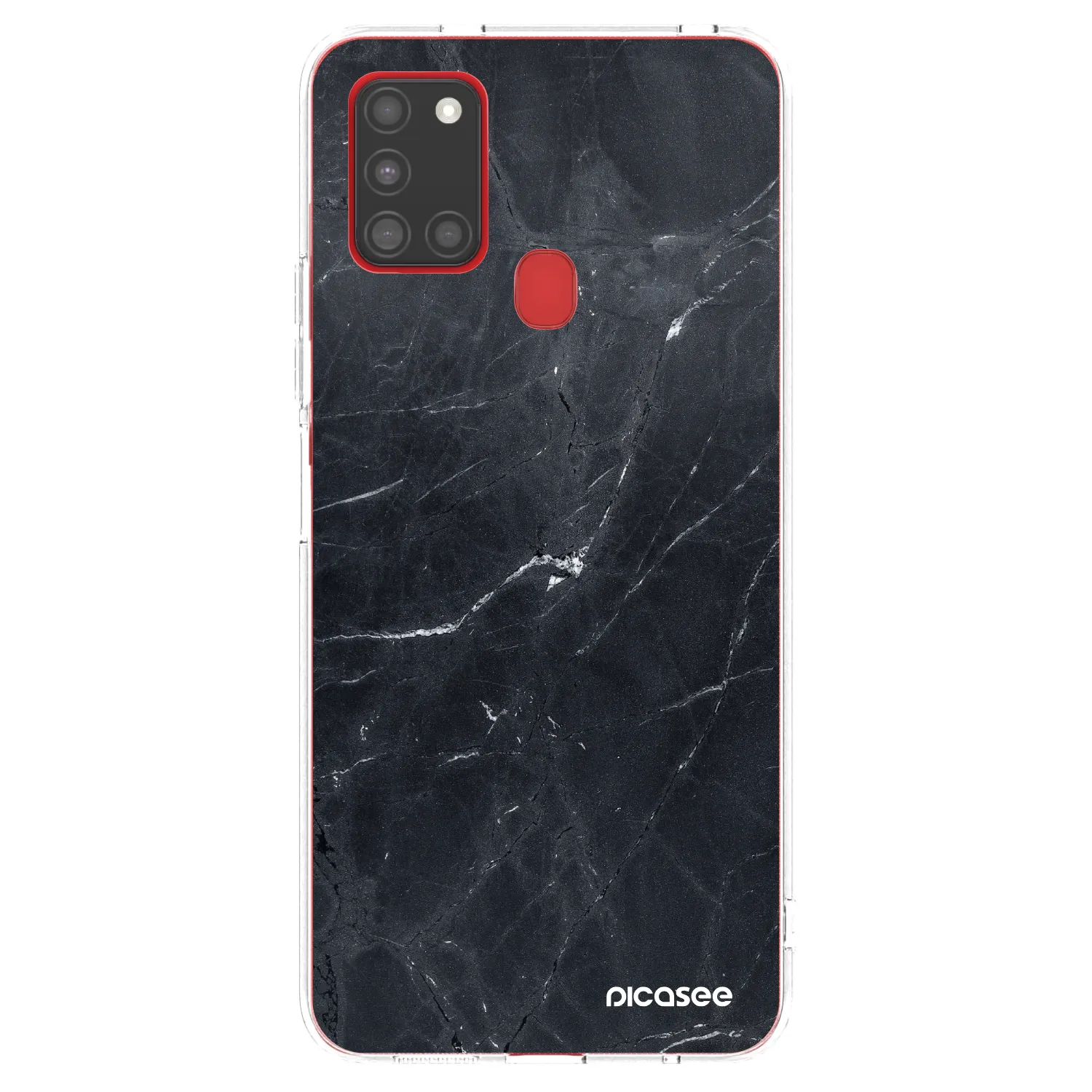 Picasee husă transparentă din silicon pentru Samsung Galaxy A21s - Black marble
